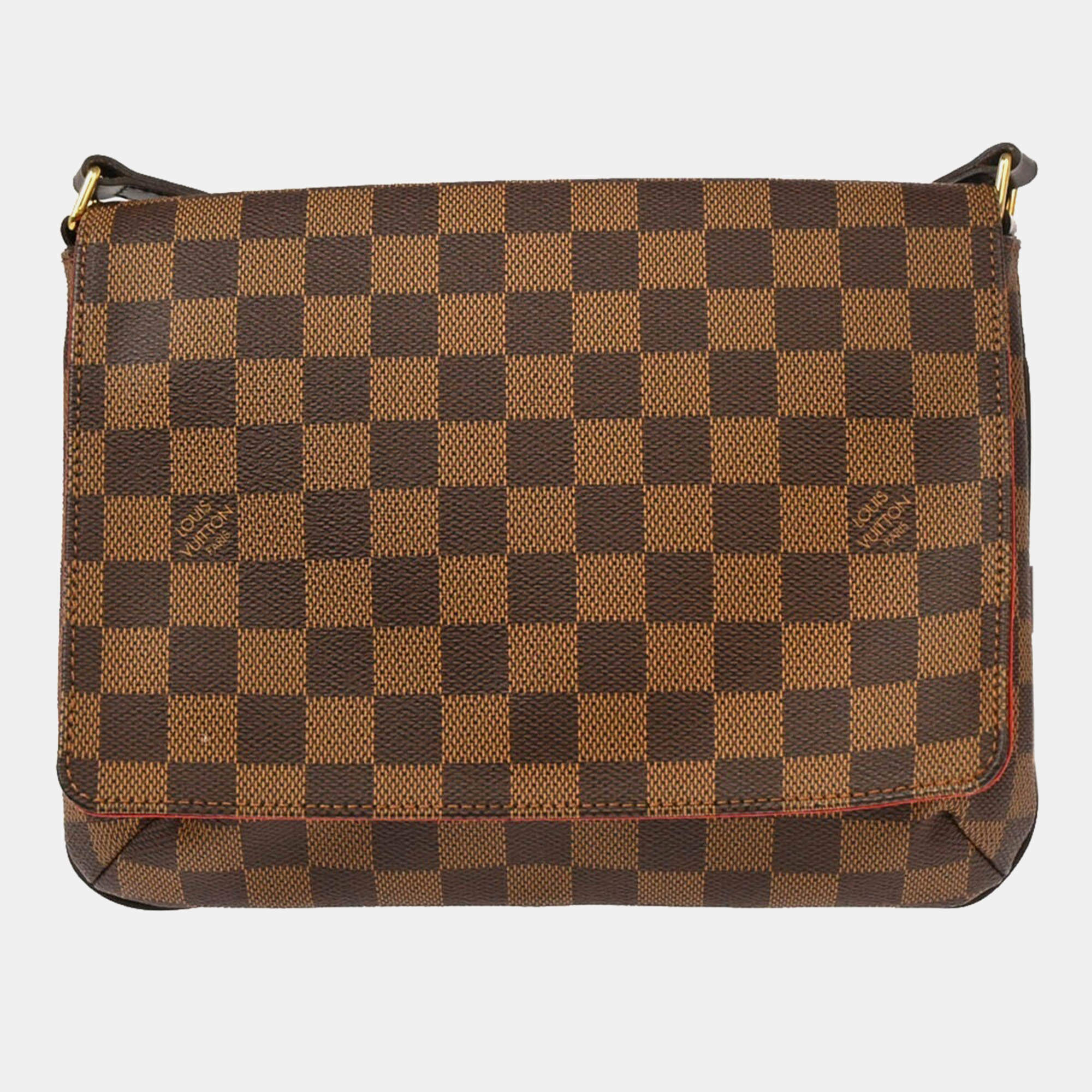 Louis Vuitton Damier Ebene Canvas Musette Tango Long Strap Shoulder Bag