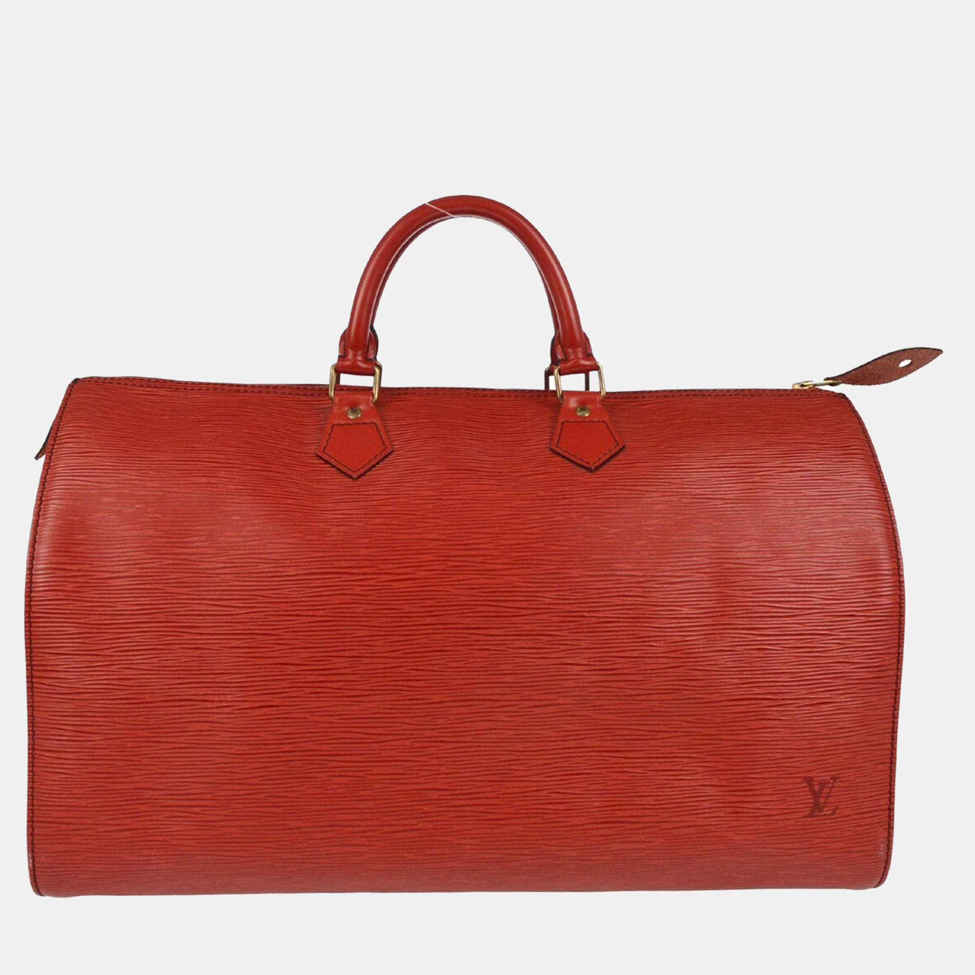 Louis Vuitton Red Epi Speedy 40 Duffle Handbag