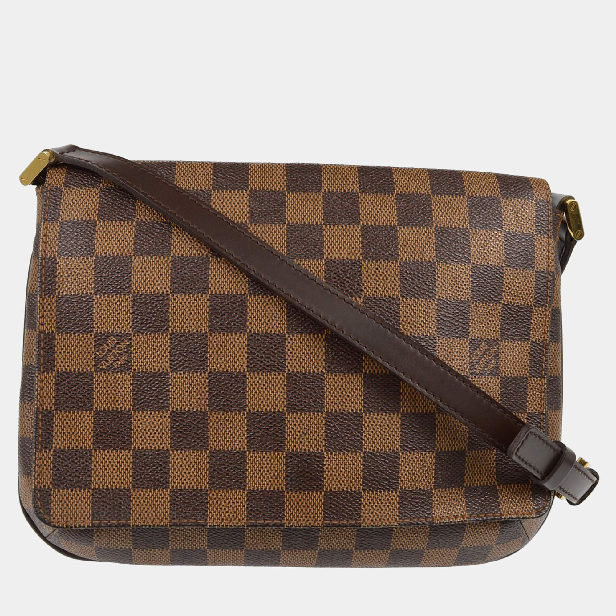 Pre Owned Louis Vuitton Damier Musette Tango Long Shoulder Bag