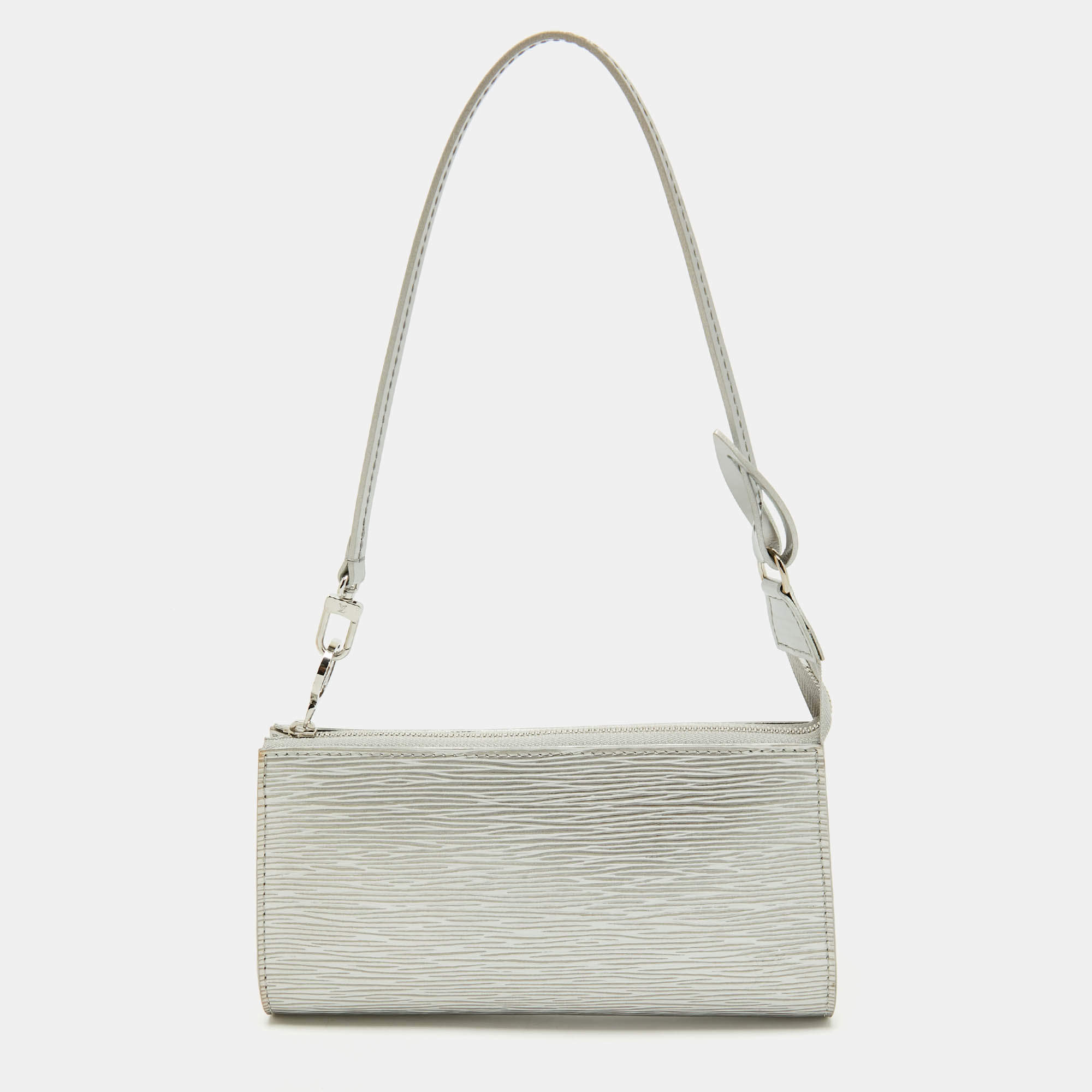 Louis Vuitton Silver Epi Leather Pochette Accessoires Bag
