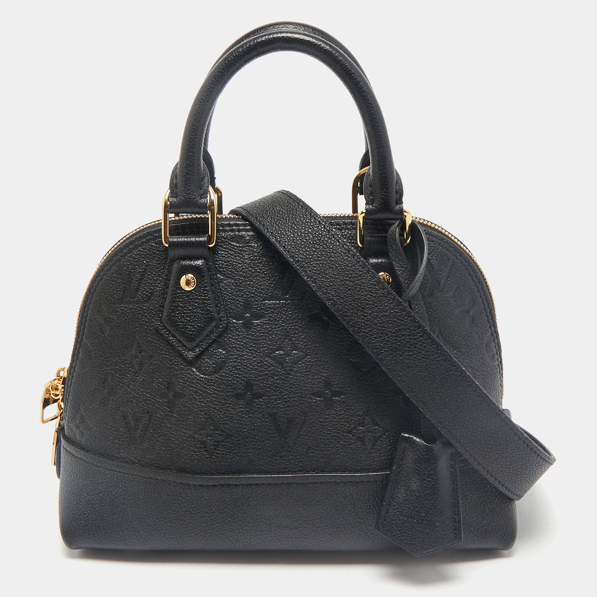 Pre Owned Louis Vuitton Black Monogram Empreinte Leather Neo Alma BB Bag