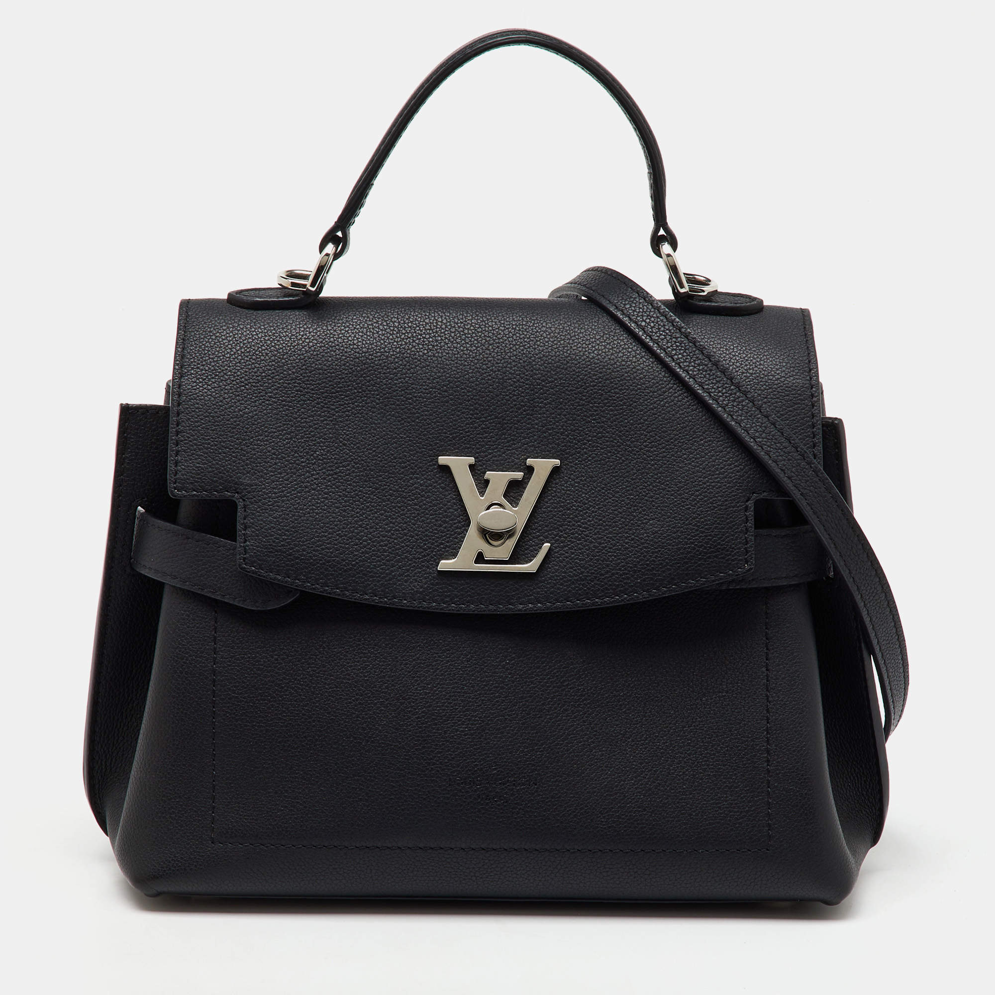 Louis Vuitton Black Leather LockMe Ever BB Bag
