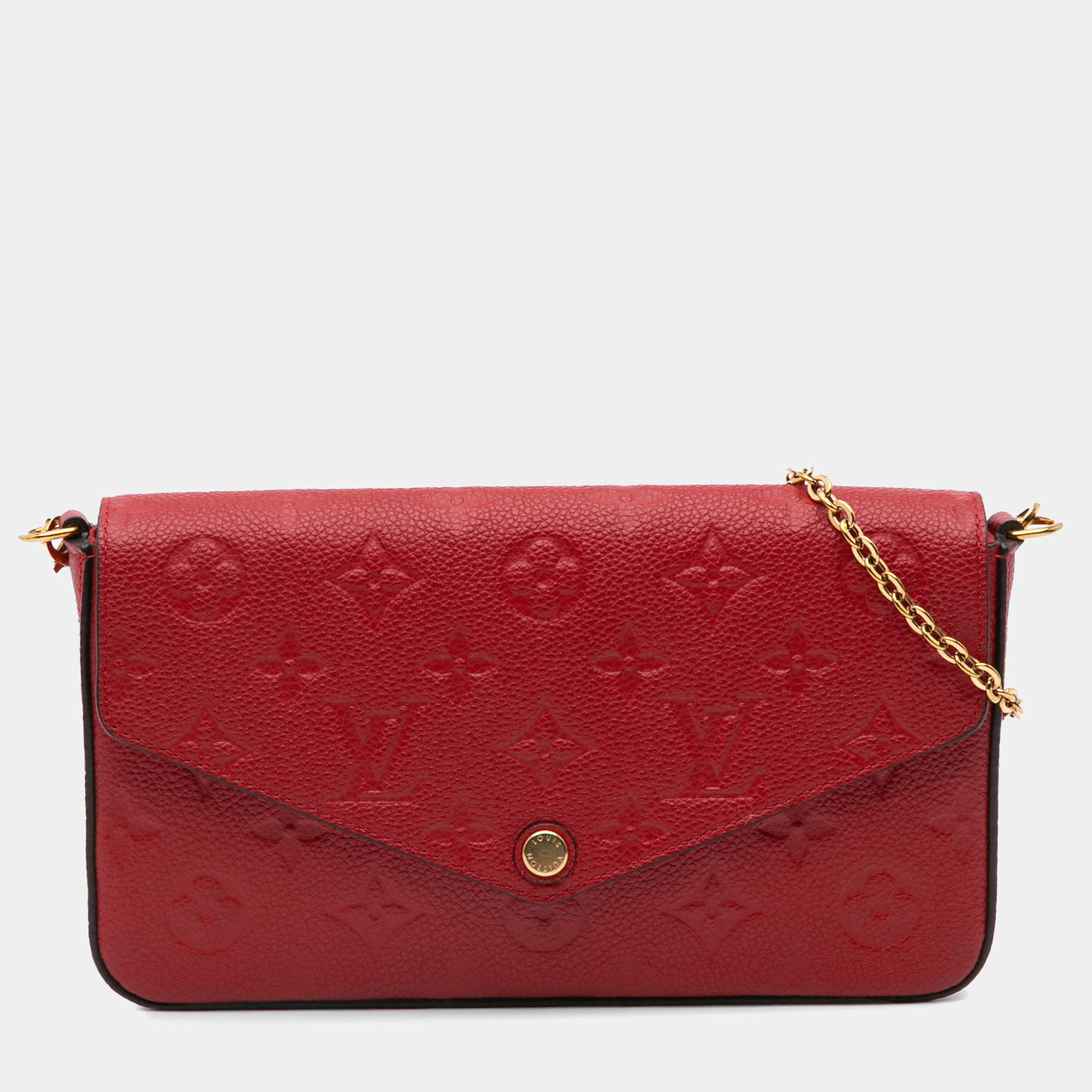 Louis Vuitton Red Monogram Empreinte Pochette Felicie