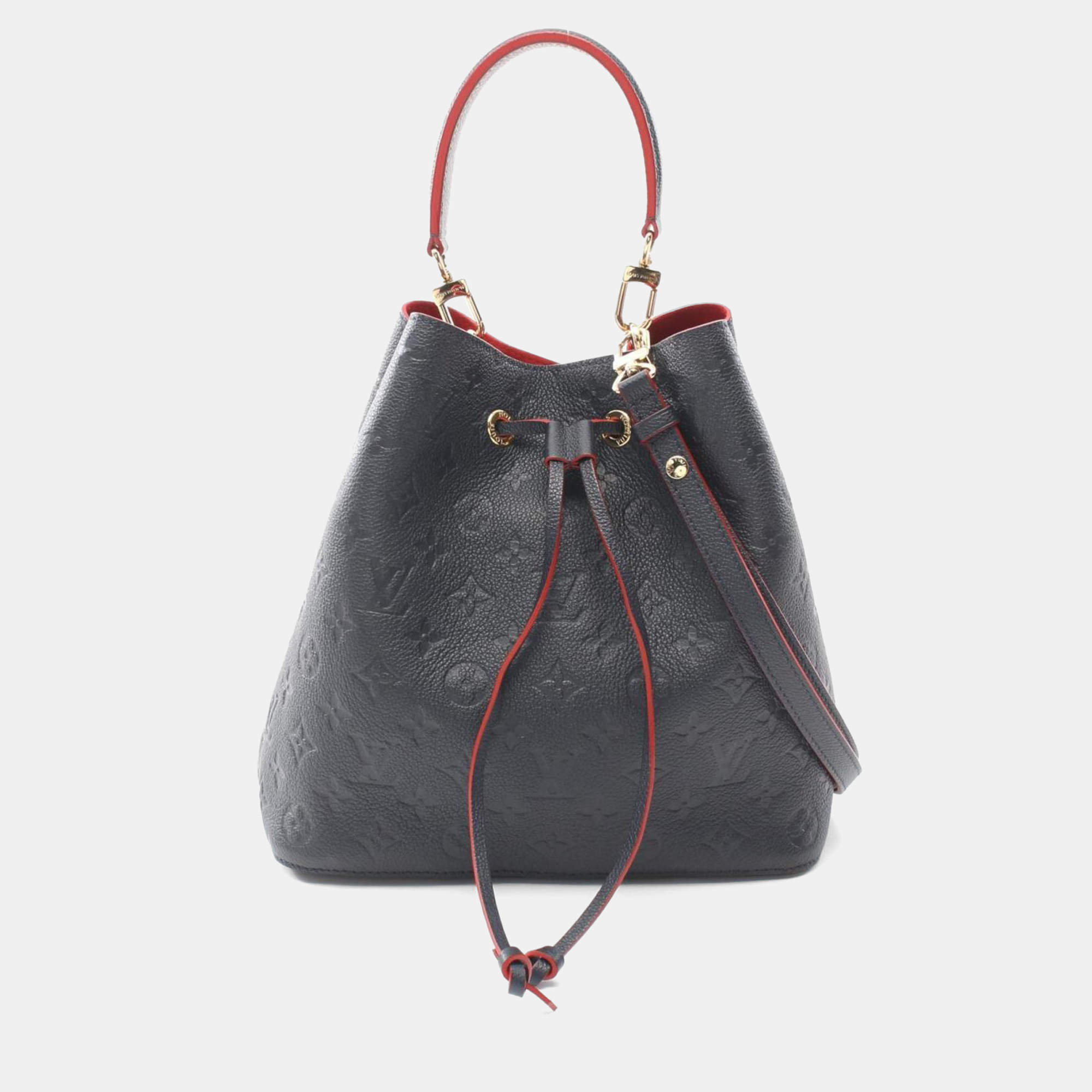 Louis Vuitton Navy Leather Monogram Empreinte Neonoe Shoulder Bag