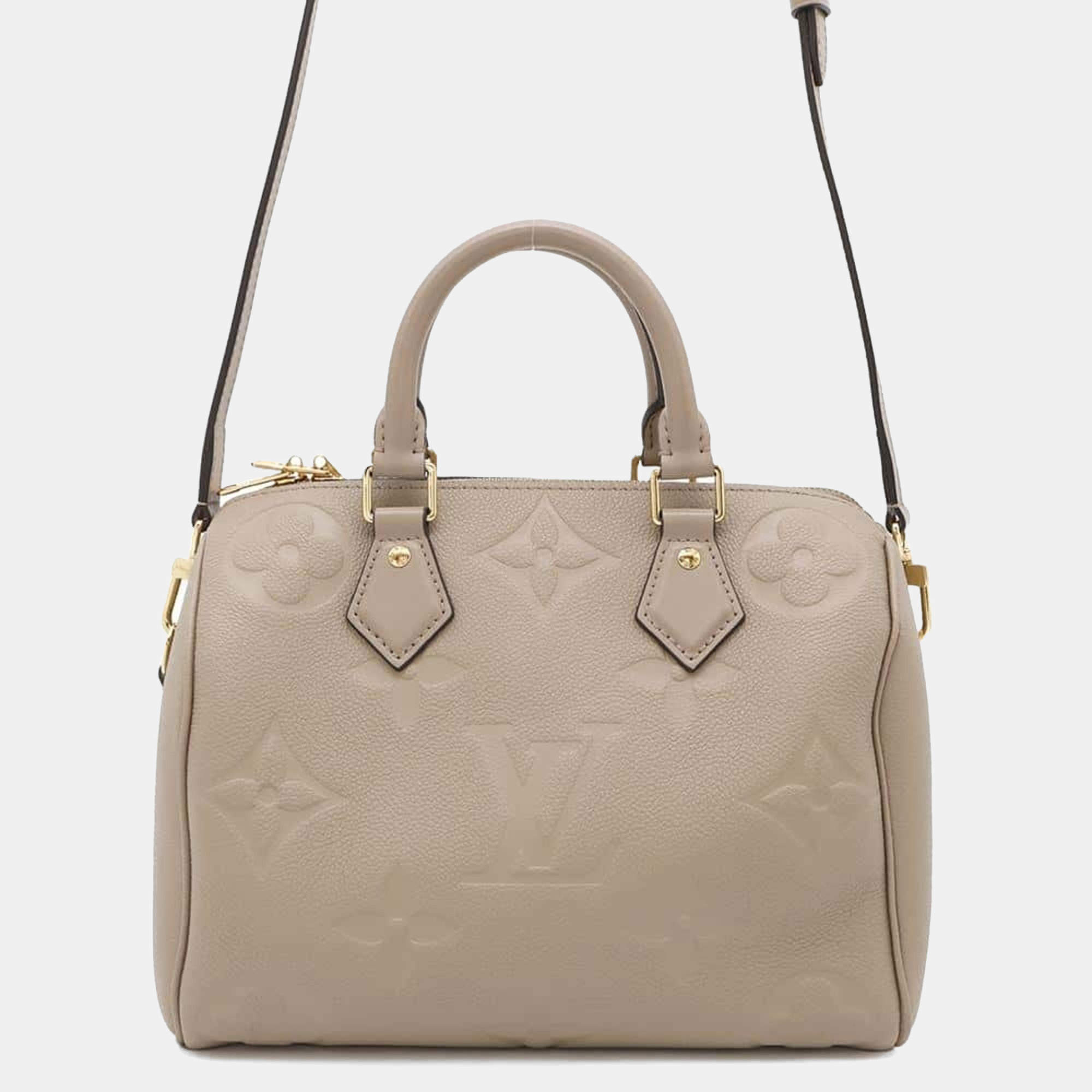 Louis Vuitton Beige Monogram Empreinte Speedy Bandouliere 25 Shoulder Bag