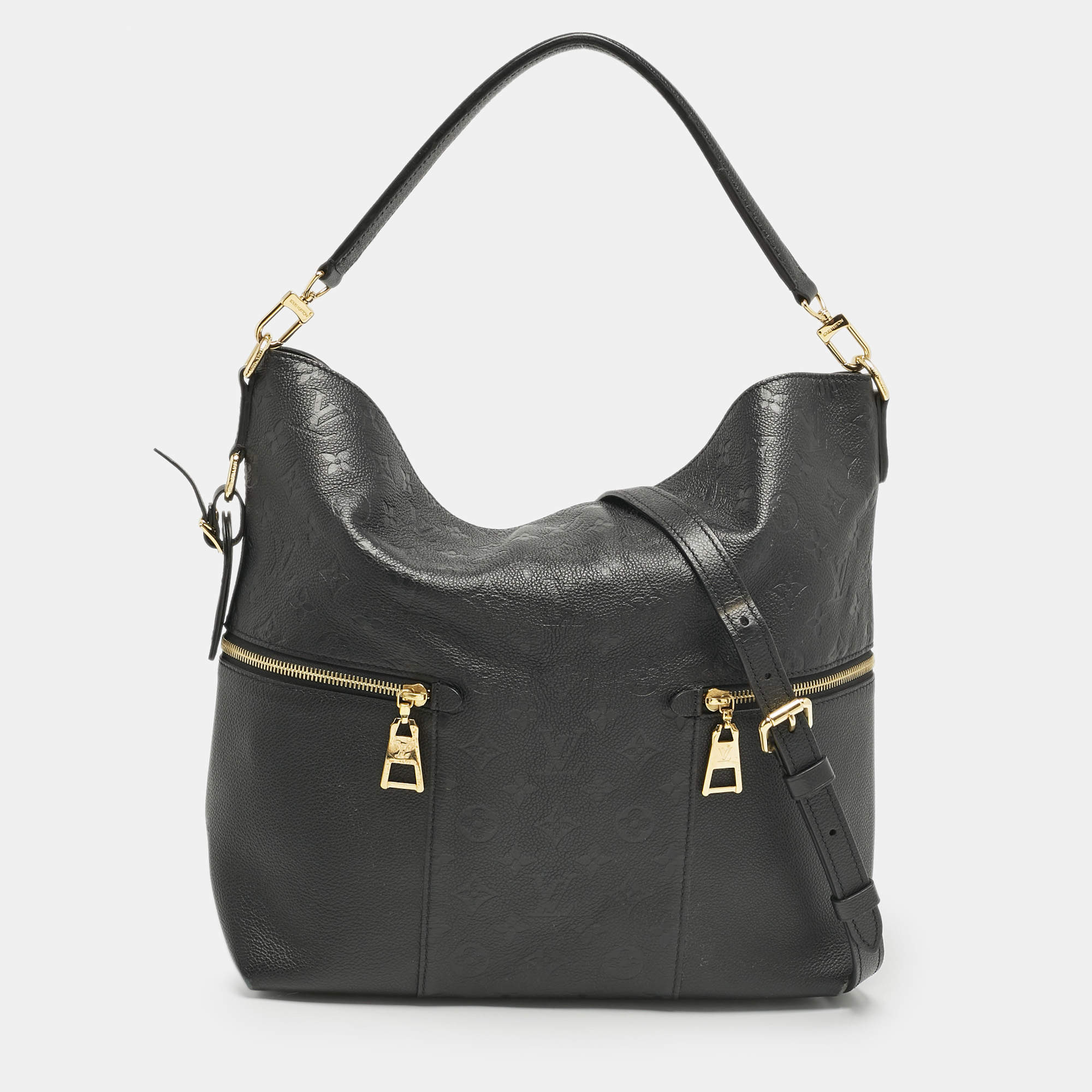 Louis Vuitton Black Monogram Empreinte Leather Melie Bag