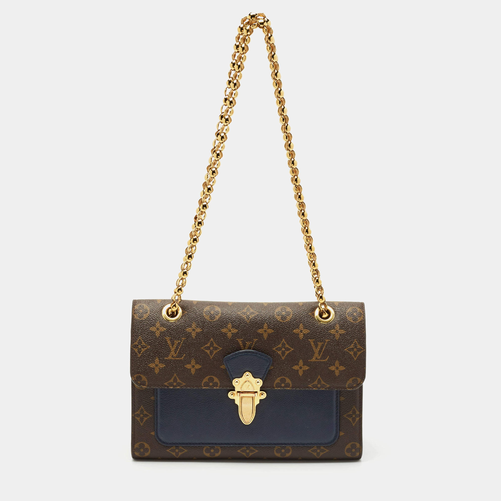Louis Vuitton Blue Marine Monogram Canvas Victoire Bag