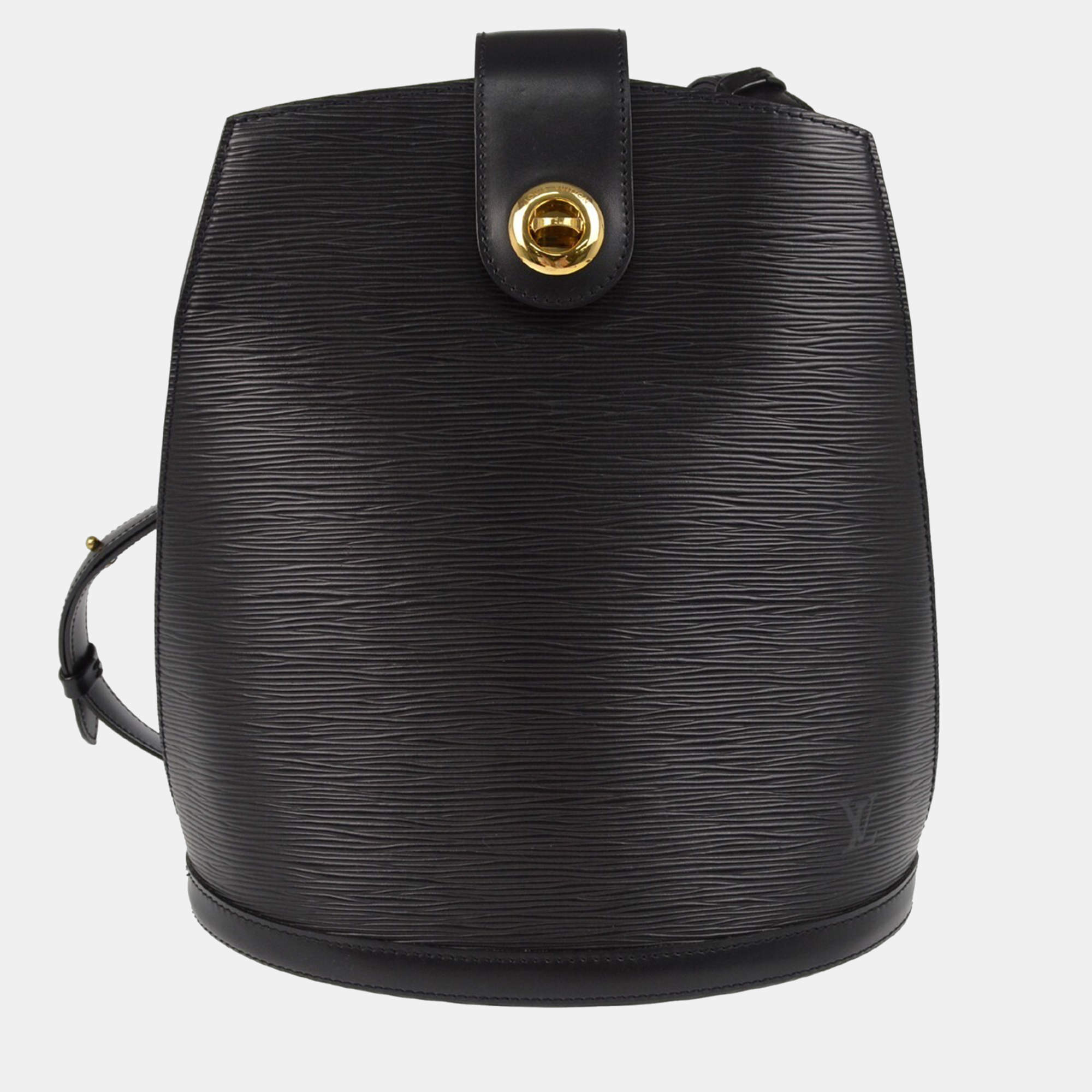 Pre Owned Louis Vuitton Black Epi Leather Cluny Shoulder Bag