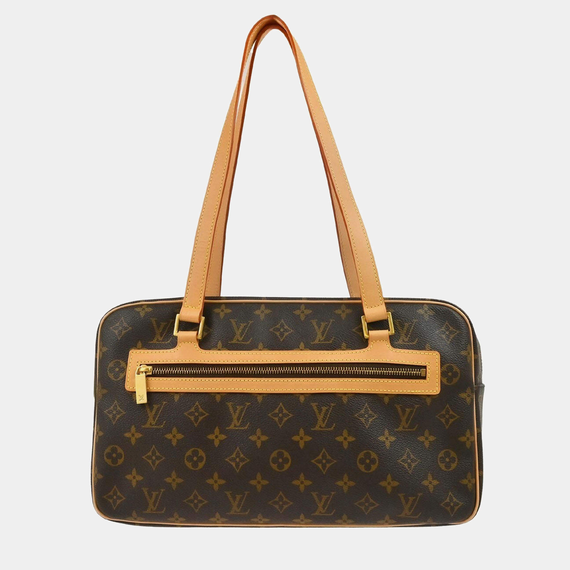 Pre Owned Louis Vuitton Brown Monogram Canvas Cite GM Handbag