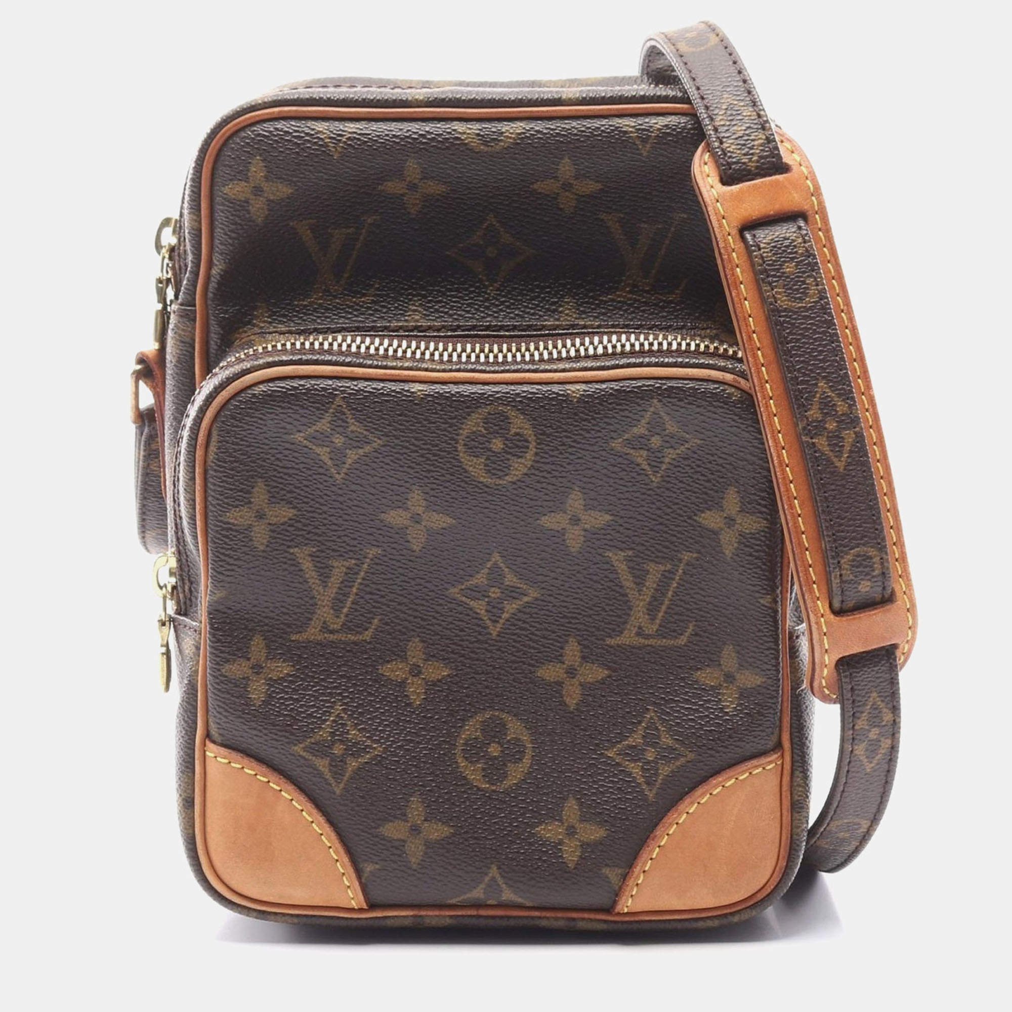 Pre Owned Louis Vuitton Brown Monogram Canvas Amazon Shoulder Bag