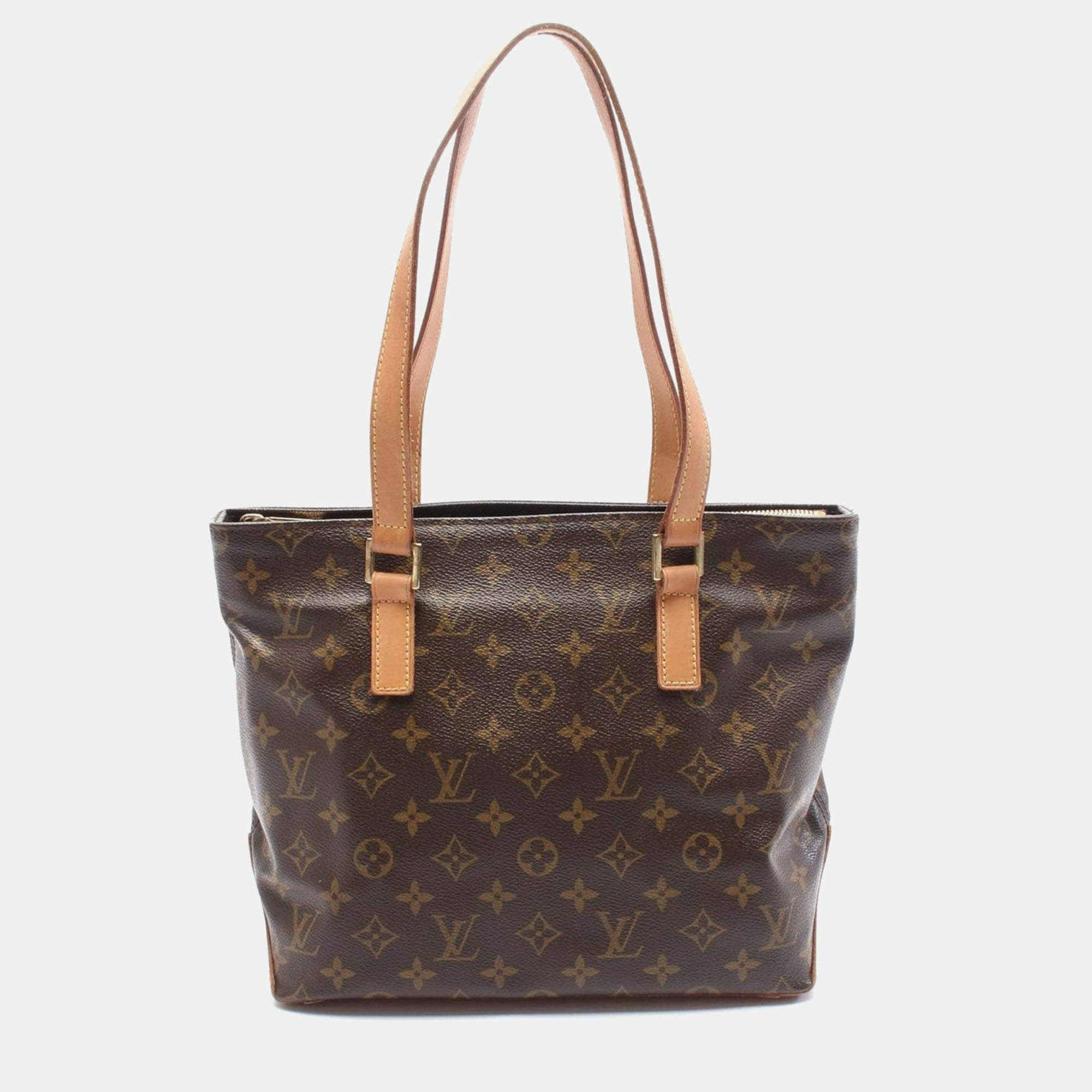 Pre Owned Louis Vuitton Brown Monogram Canvas Cabas Piano Shoulder Bag
