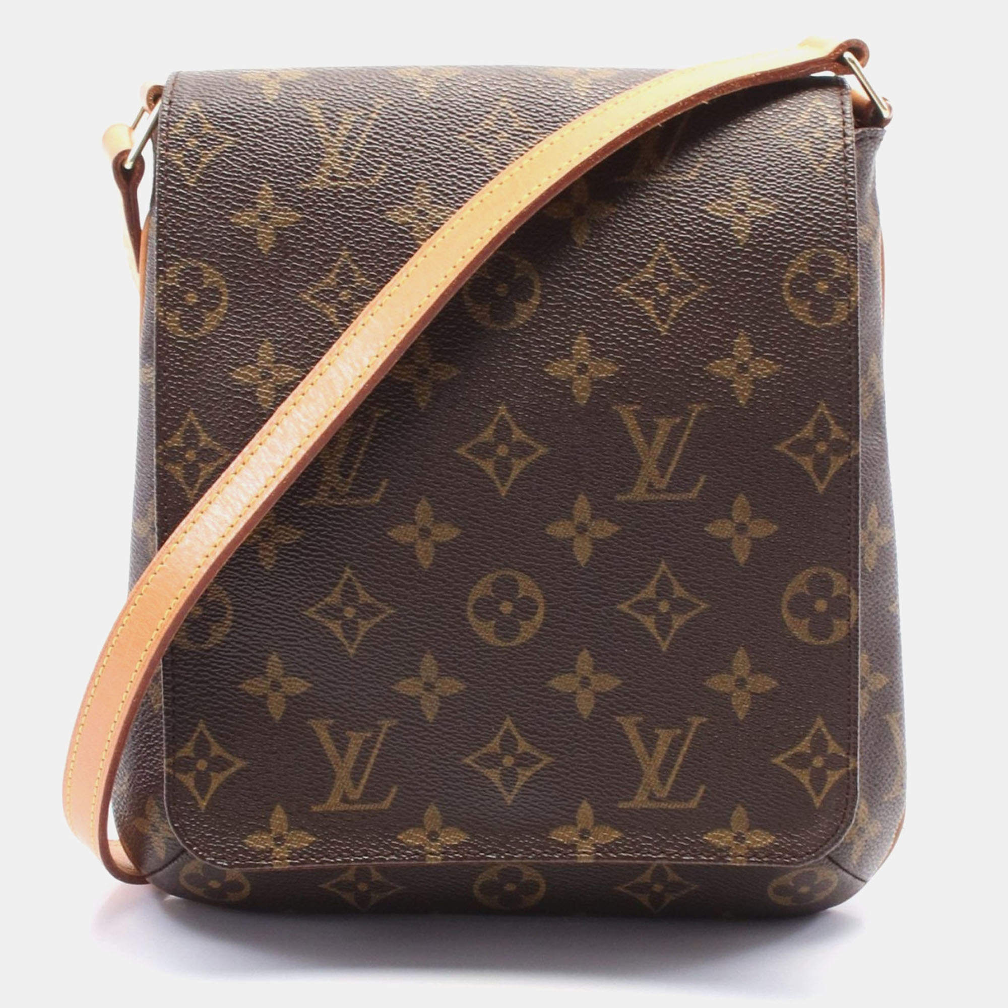 Pre Owned Louis Vuitton Brown Monogram Canvas Musette Salsa Short Strap Shoulder Bag