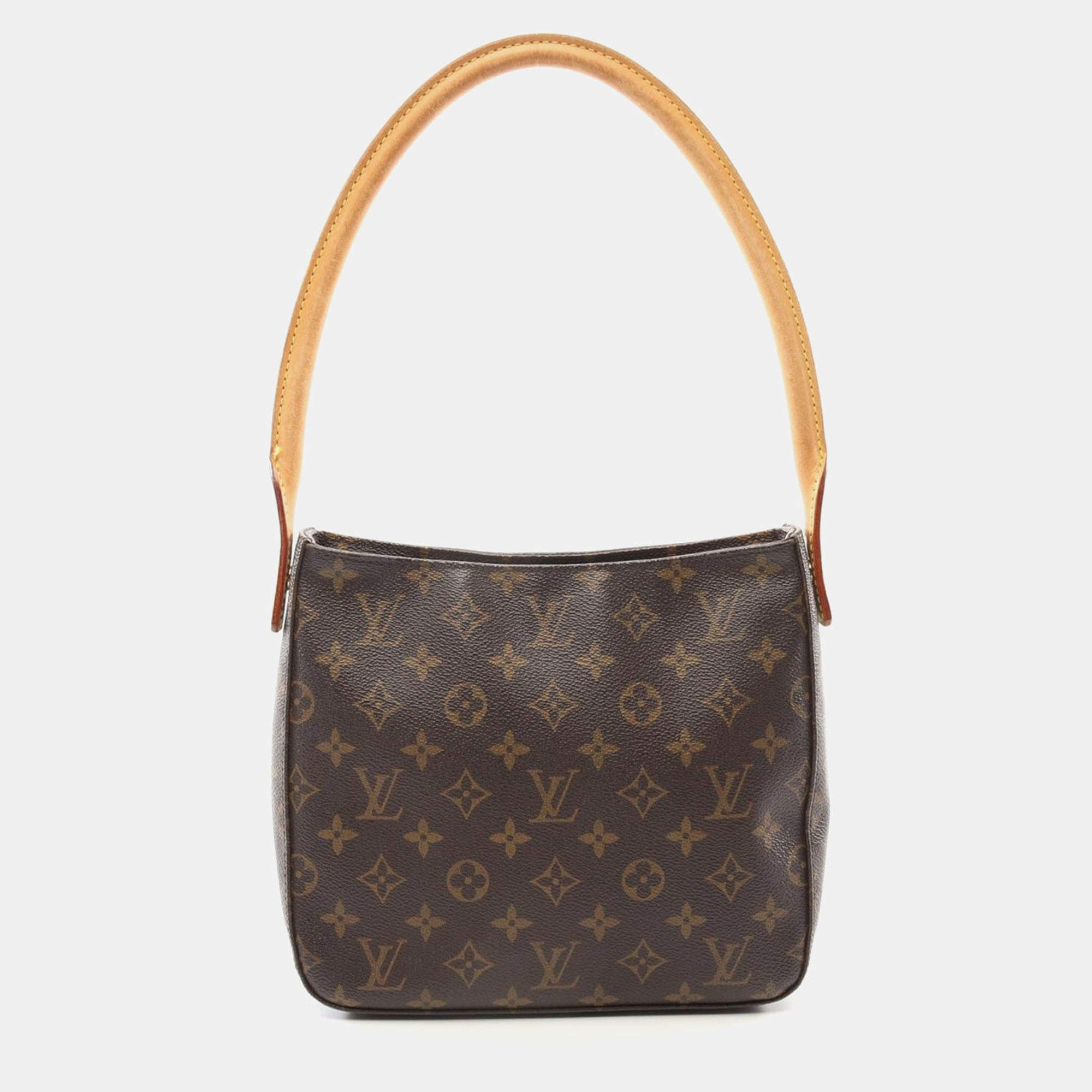Pre Owned Louis Vuitton Brown Monogram Canvas Looping MM Shoulder Bag
