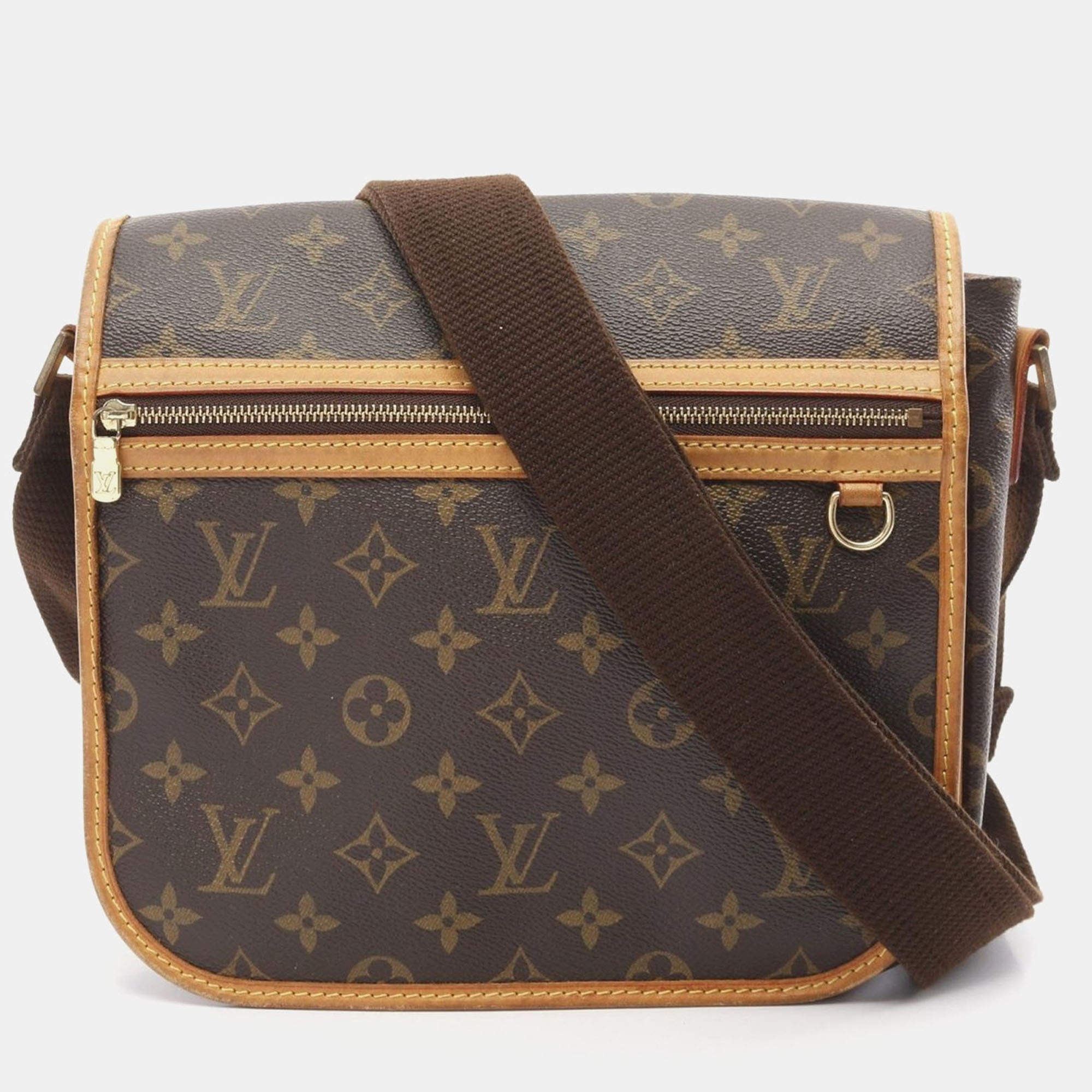 Pre Owned Louis Vuitton Bosphore PM Brown Monogram Canvas Shoulder Bag