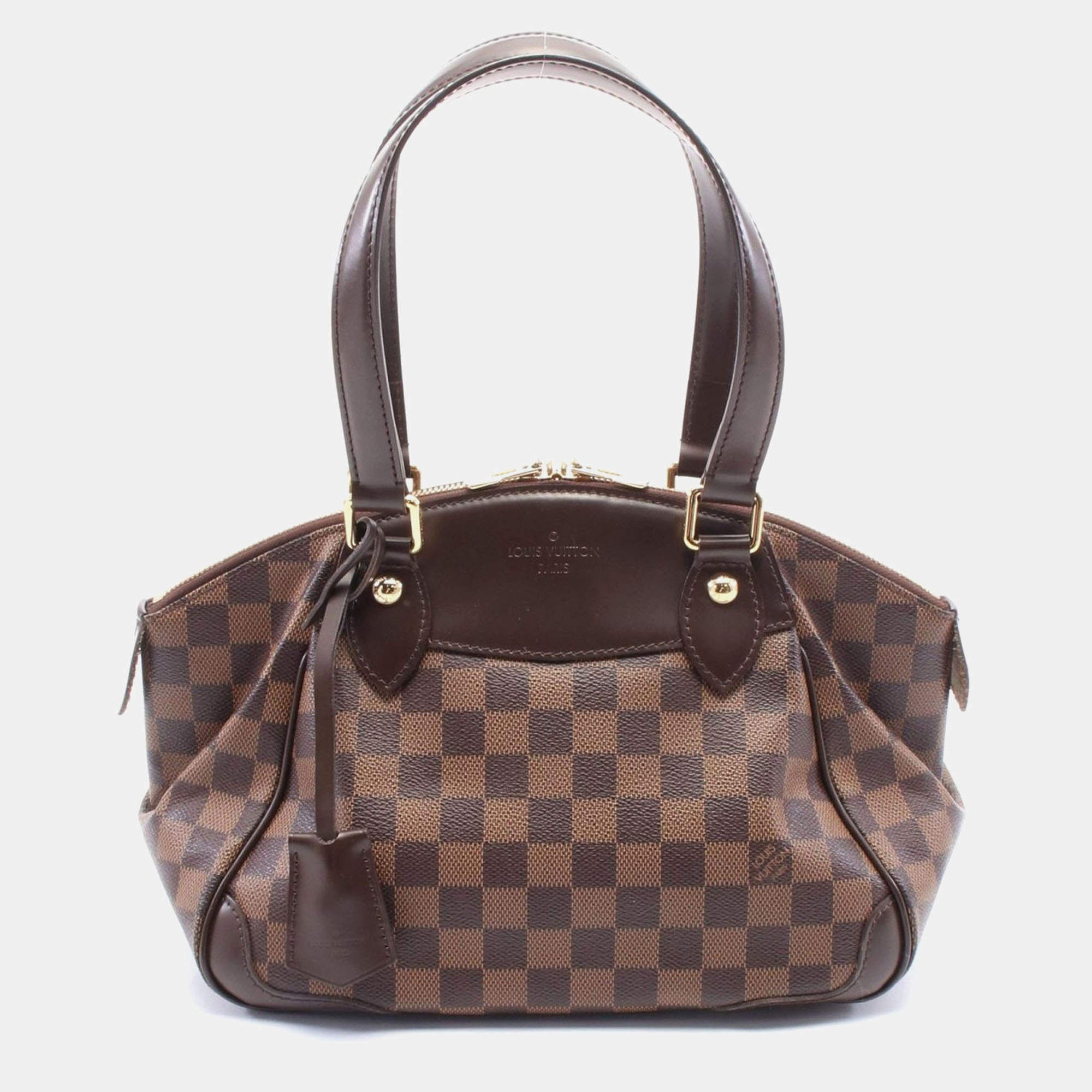 Pre Owned Louis Vuitton Verona PM Brown Damier Ebene Canvas Shoulder Bag
