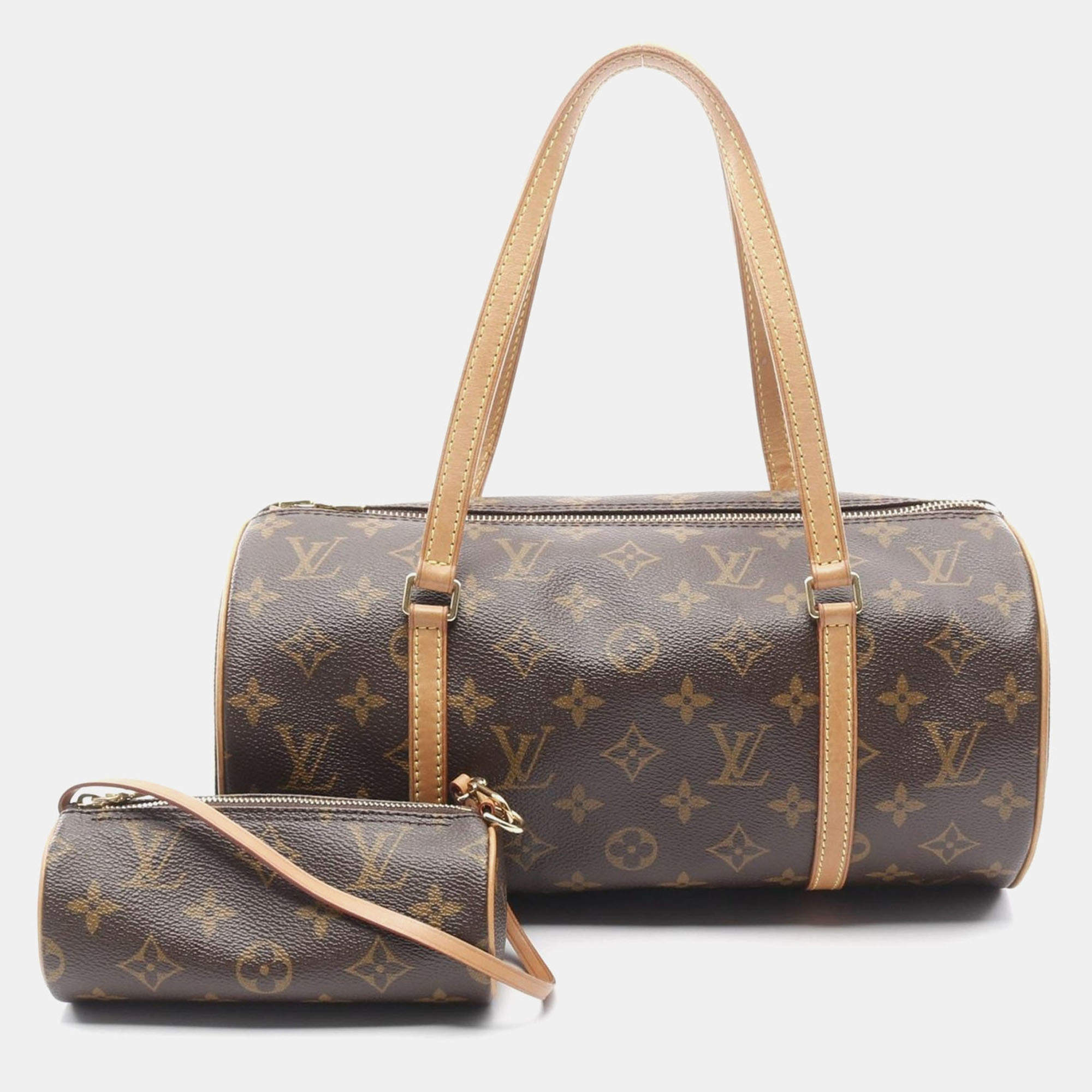Louis Vuitton Papillon 30 Brown Monogram Canvas Shoulder Bag