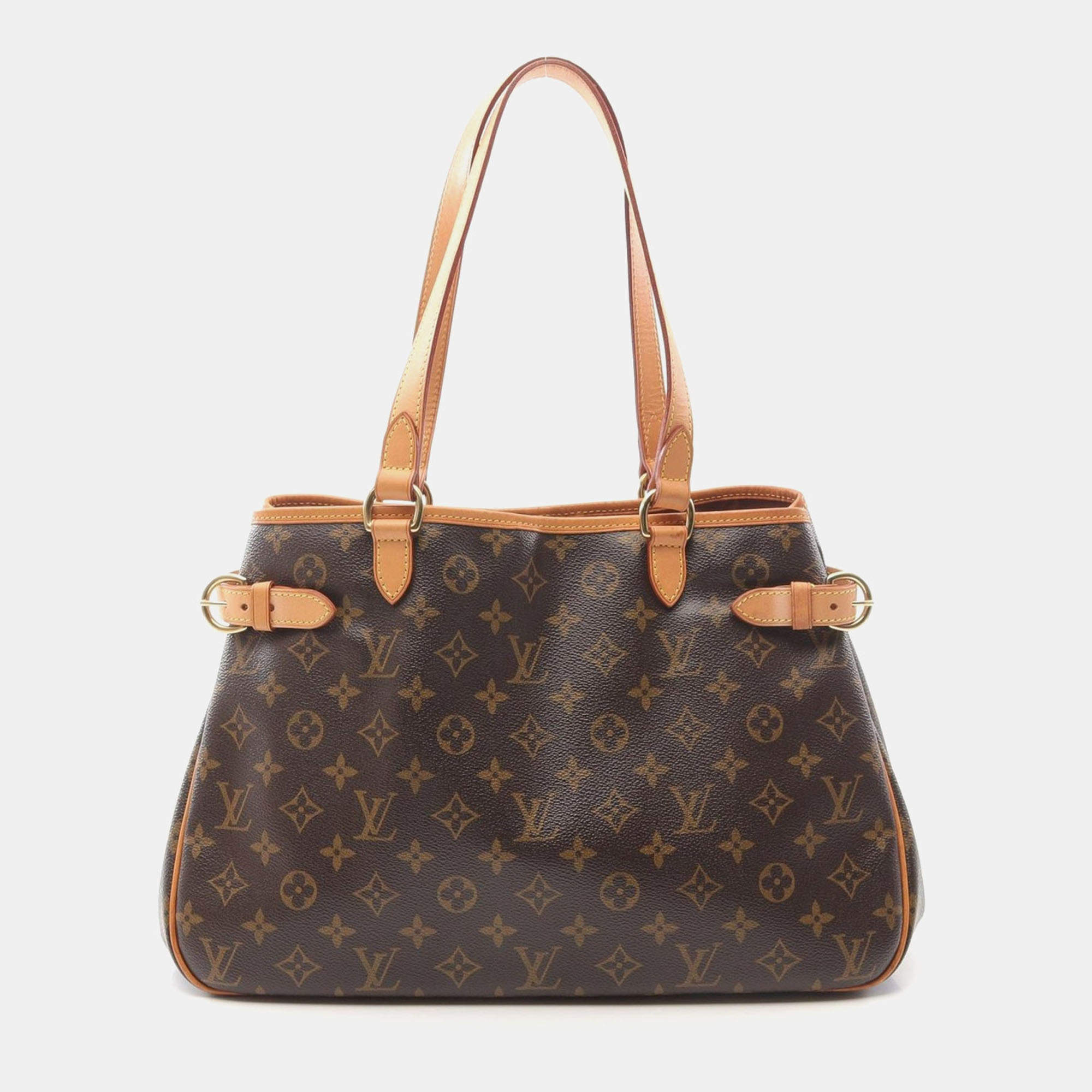 Pre Owned Louis Vuitton Batignolles Horizontal Brown Monogram Canvas Shoulder Bag