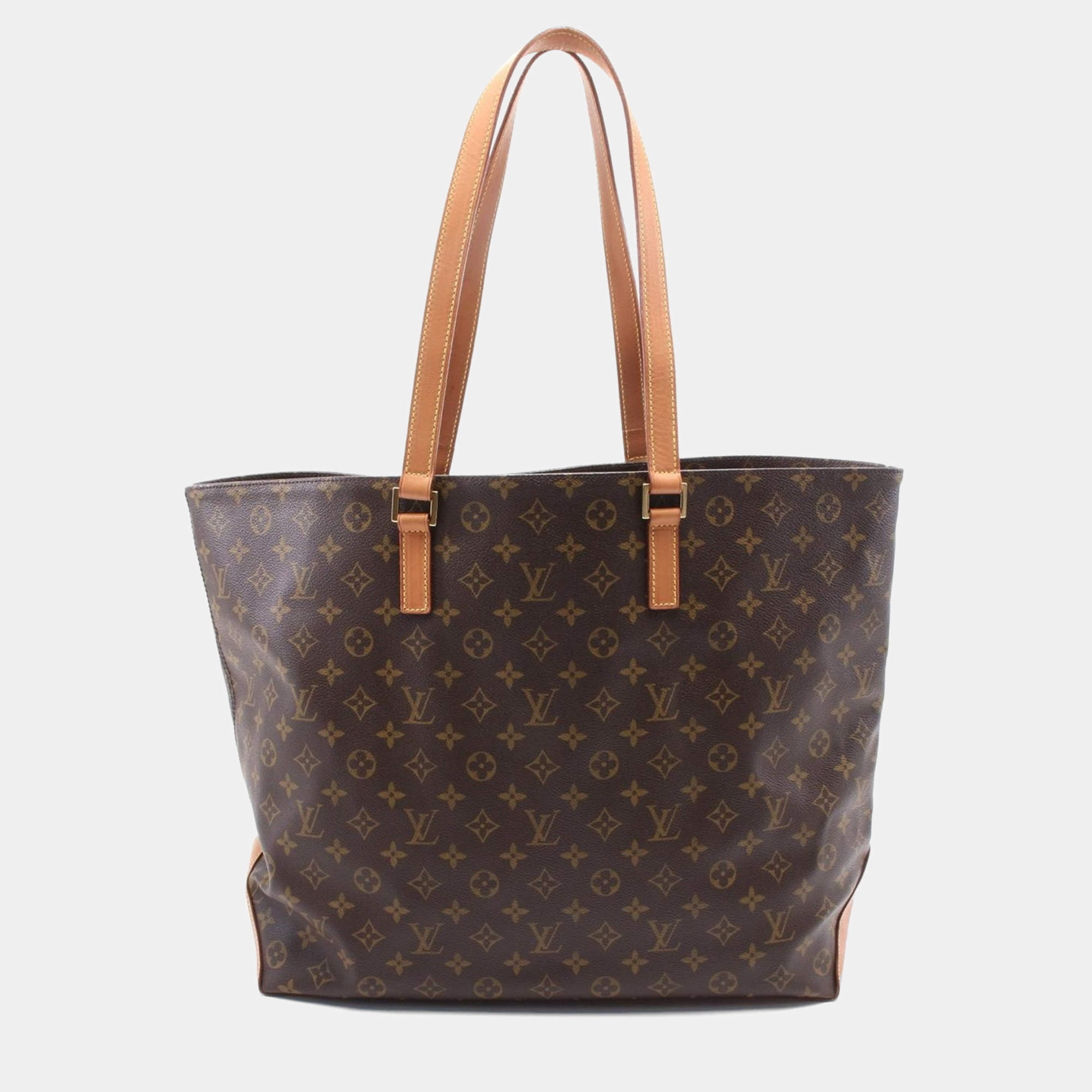 Pre Owned  Louis Vuitton Cabas Alto Brown Monogram Canvas Tote Bag