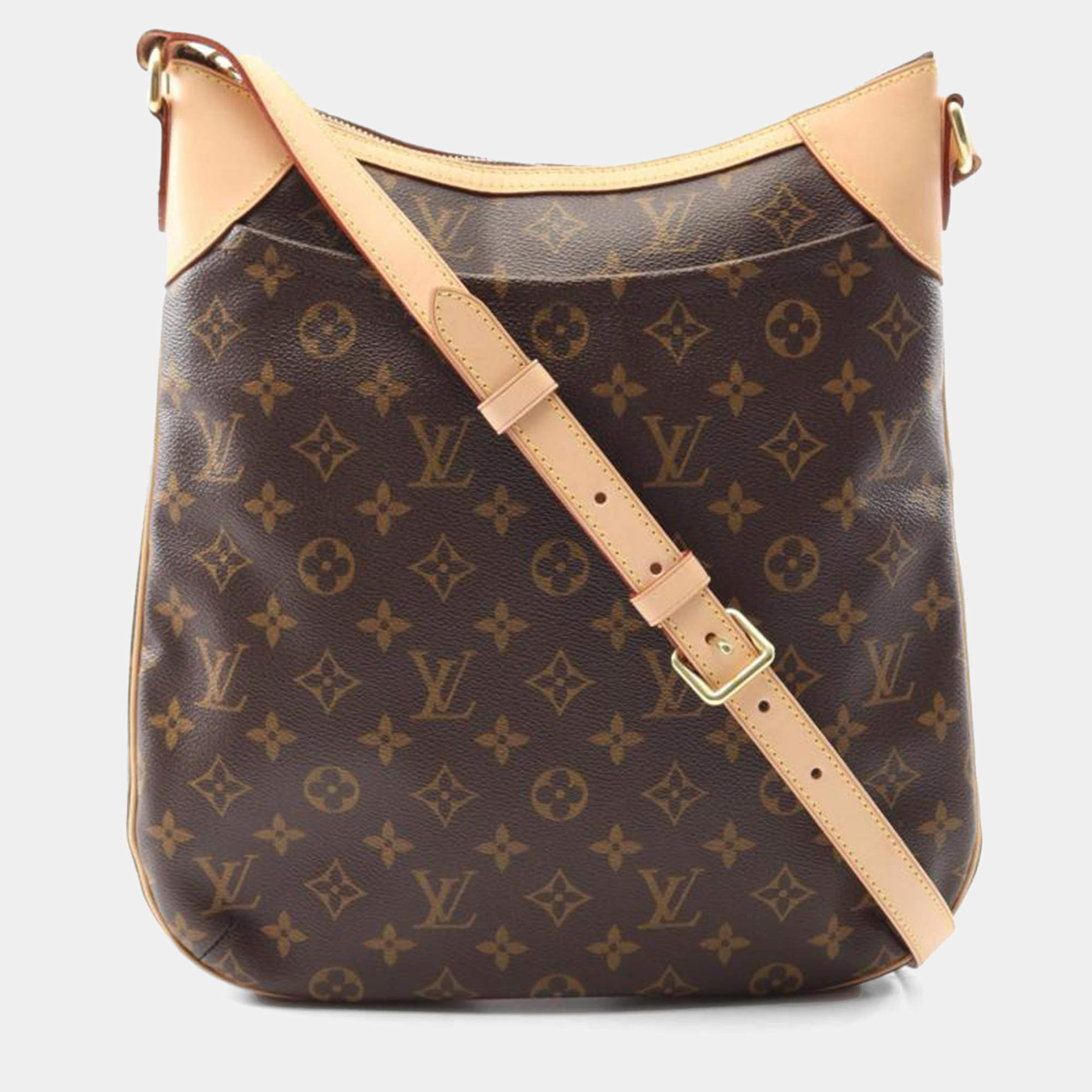 Pre Owned Louis Vuitton Odeon MM Brown Monogram Canvas Crossbody Bag
