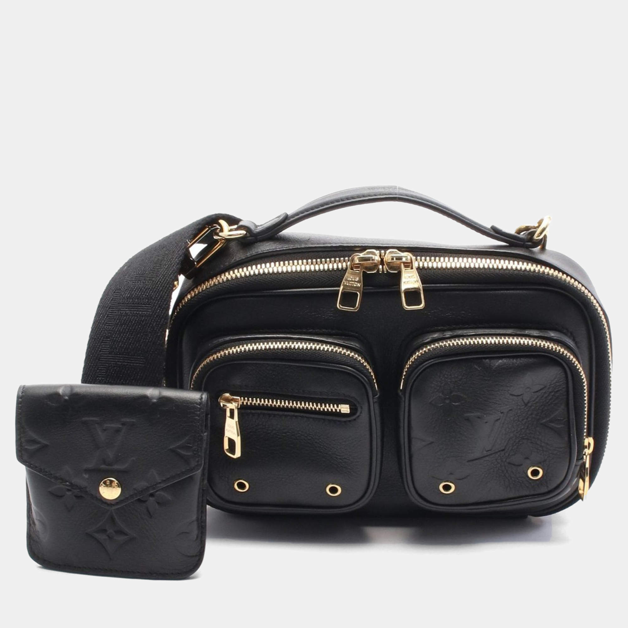 Louis Vuitton Utility Crossbody Shoulder Bag Leather Noir