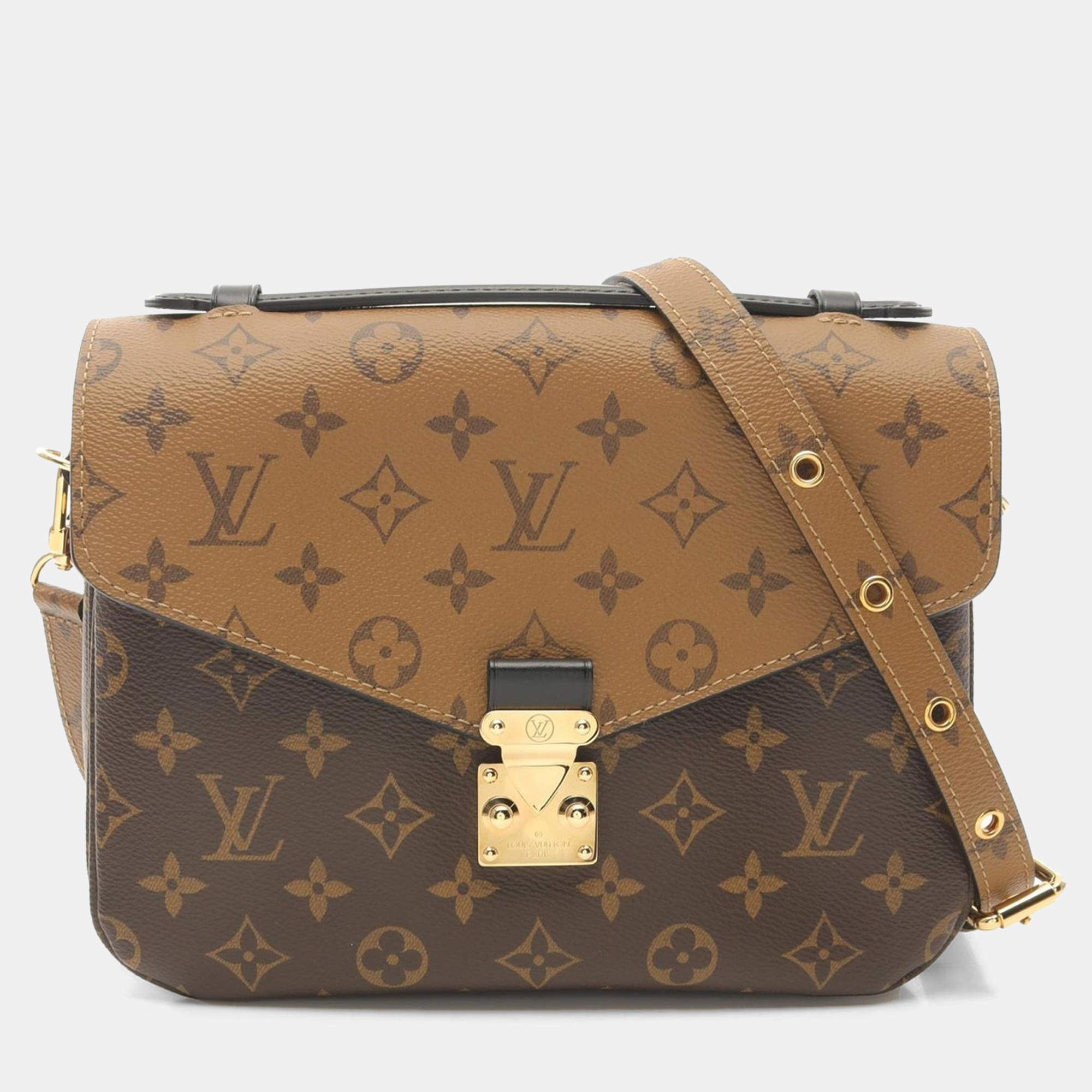 Louis Vuitton Pochette Metis Mm Hand Crossbody Bag Monogram Reverse Brown