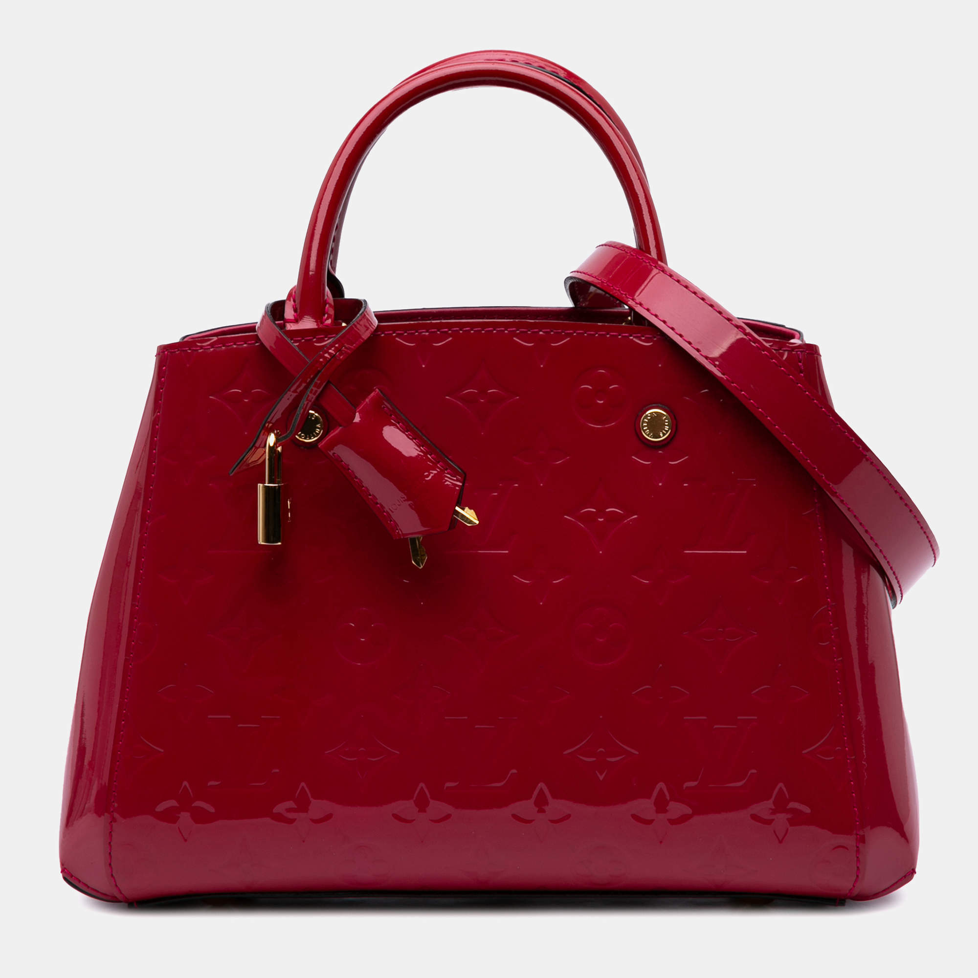 Louis Vuitton Red Monogram Vernis Montaigne BB