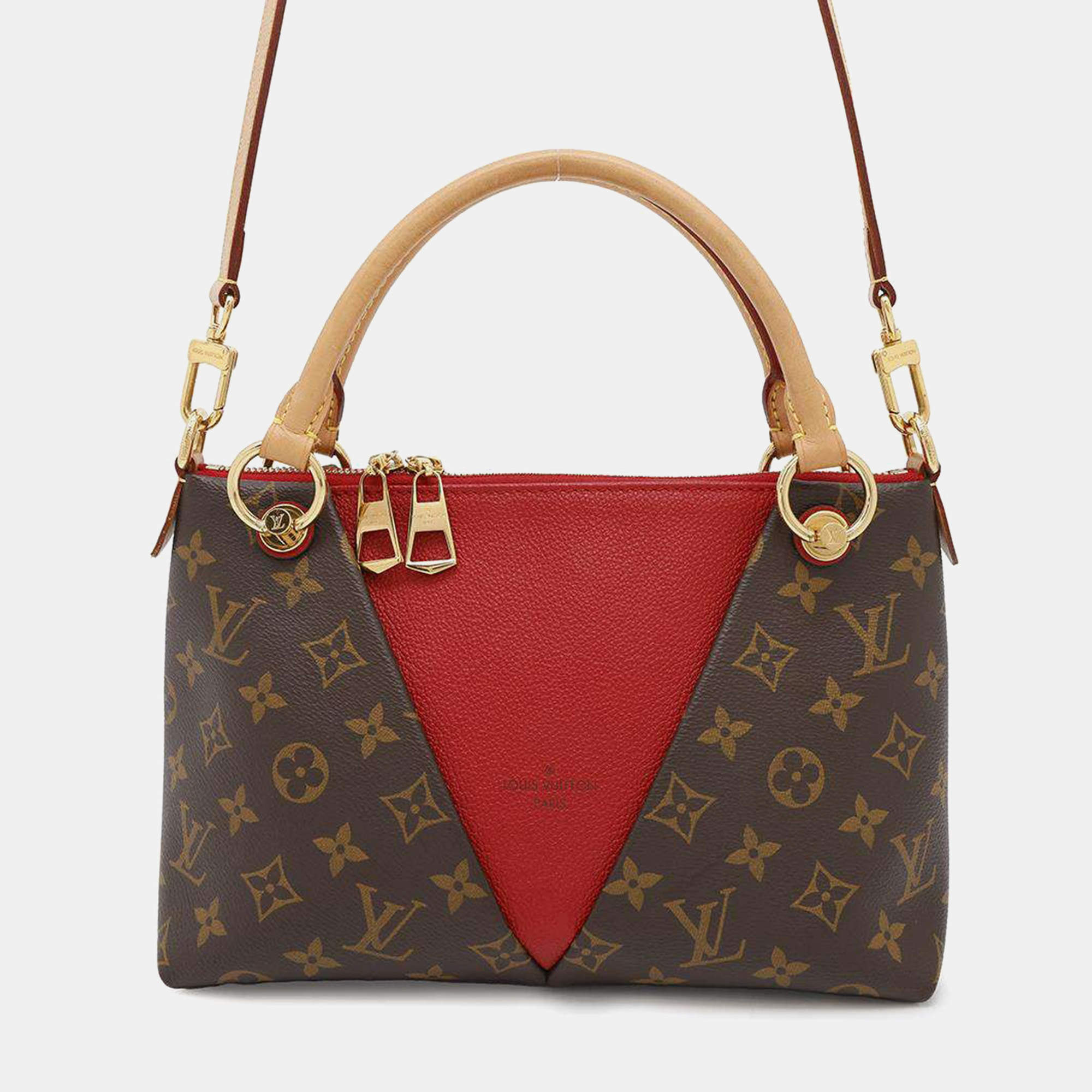Louis Vuitton V Tote Cerise Monogram Size Bb