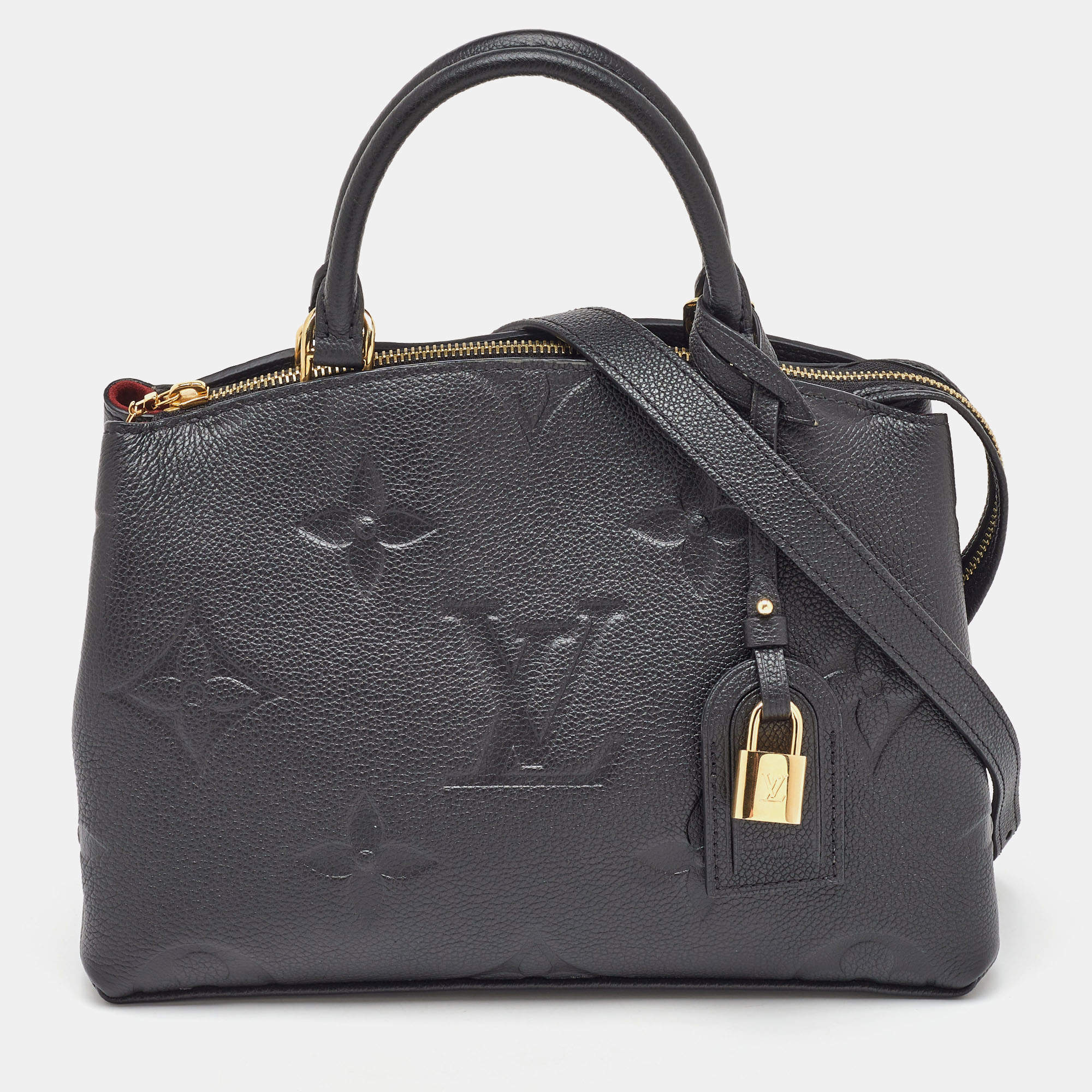 Louis Vuitton Black Monogram Empreinte Leather Petit Palais Bag