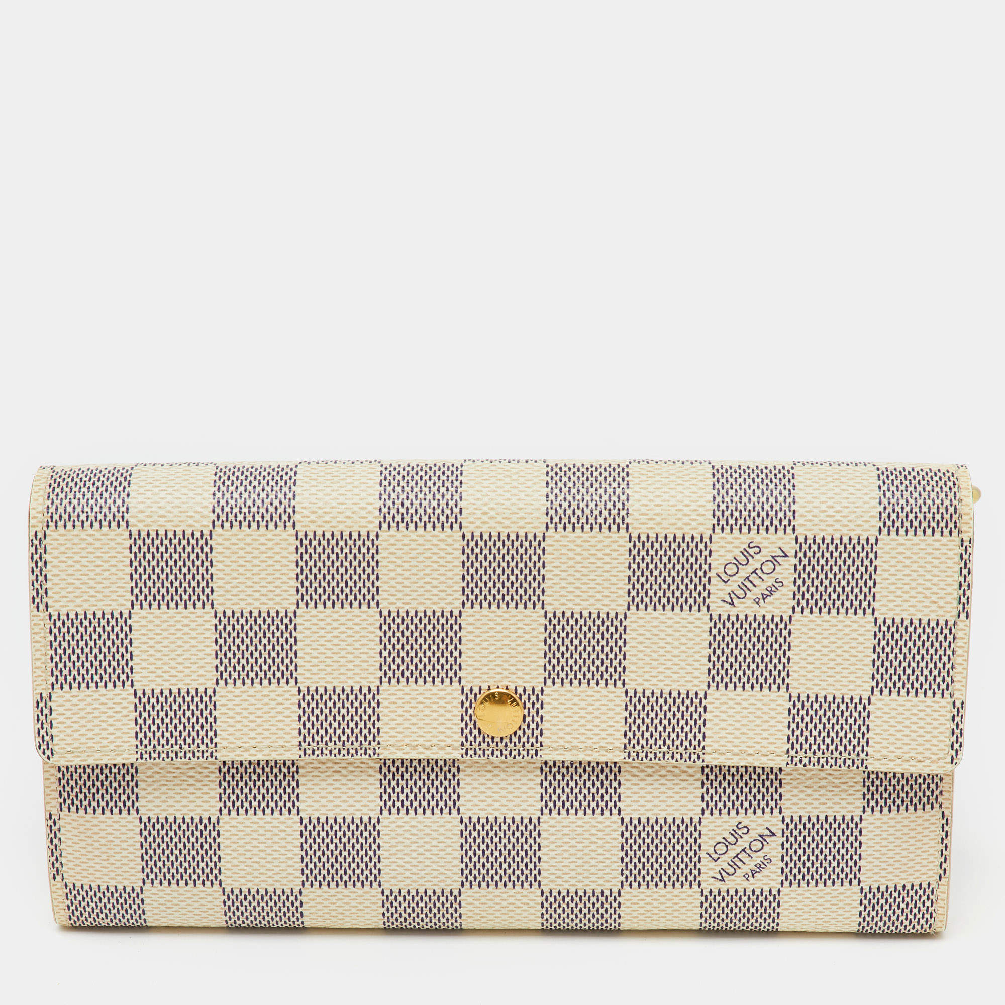 Louis Vuitton Damier Azur Canvas Sarah Long Wallet