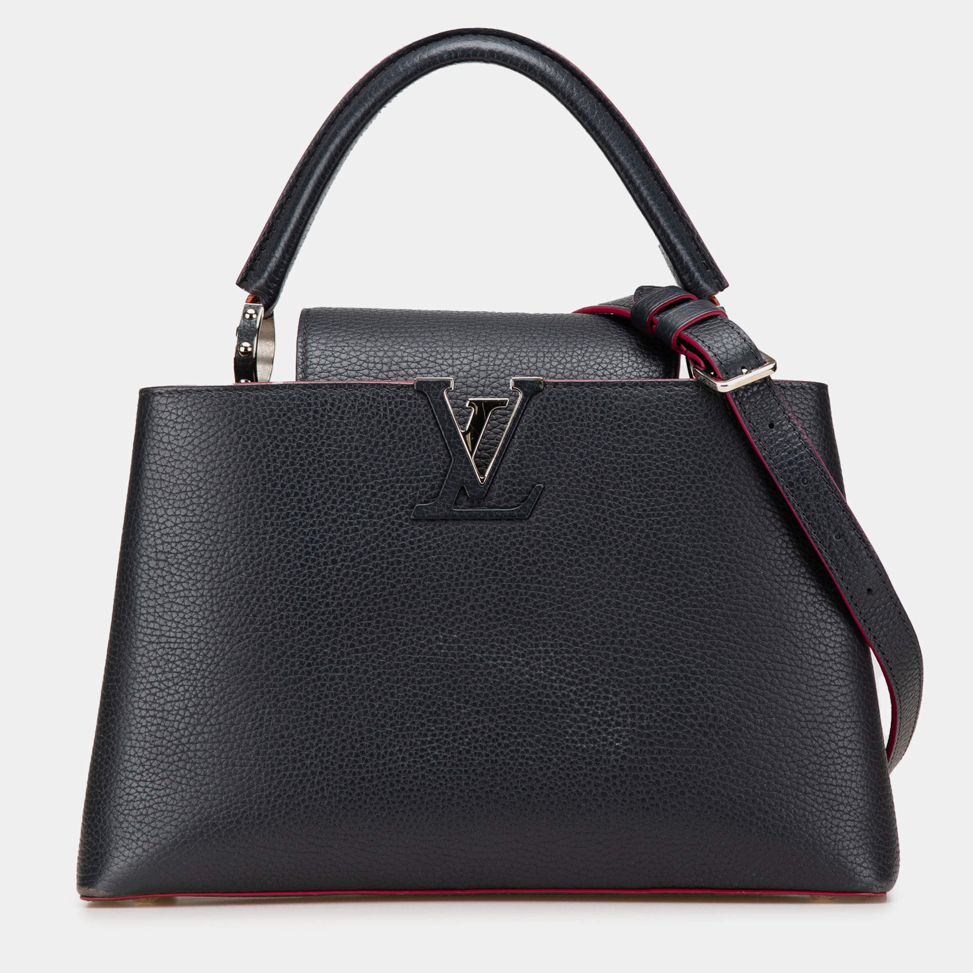 Louis Vuitton Navy Blue Taurillon Capucines PM