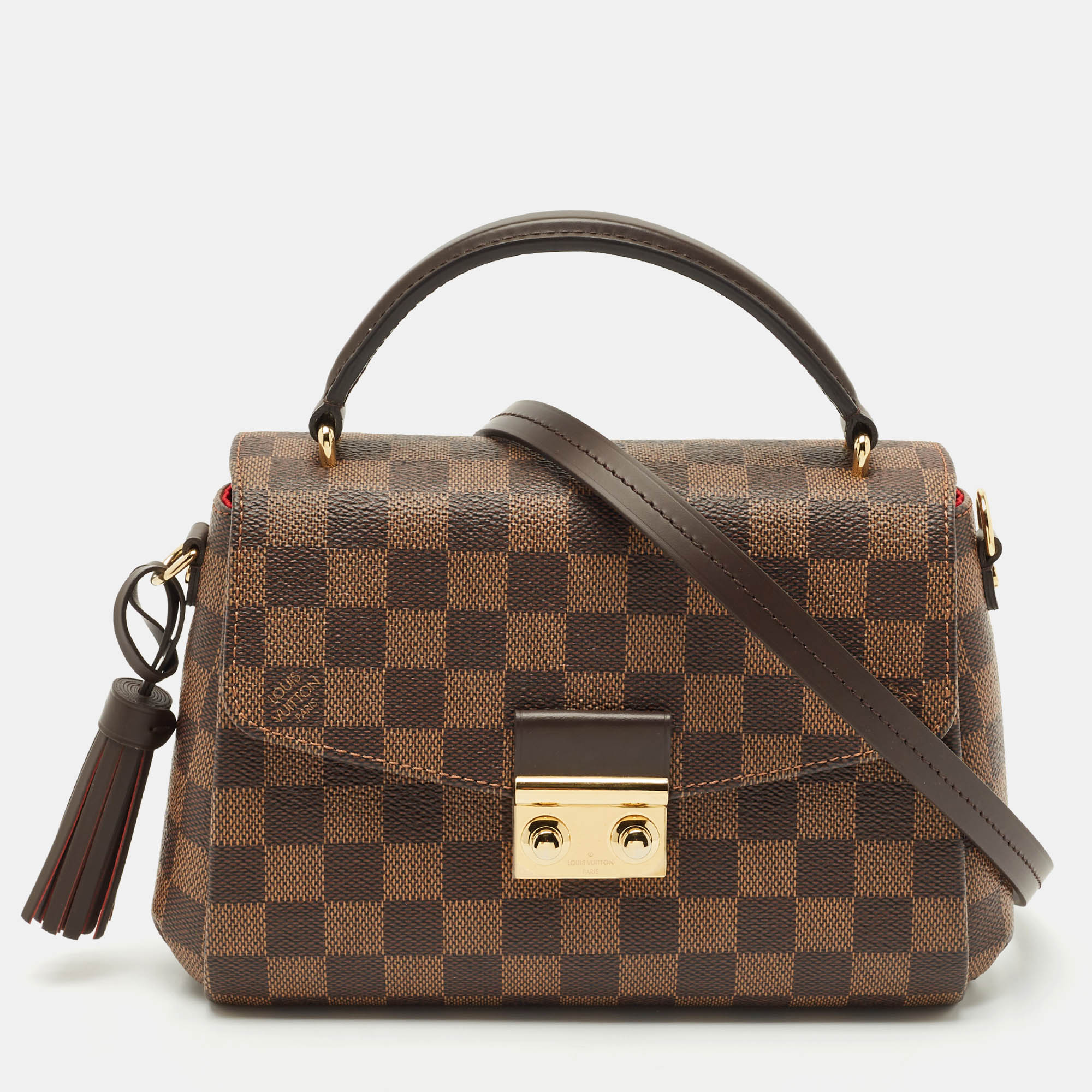 Pre Owned Louis Vuitton Damier Ebene Canvas Croisette Bag