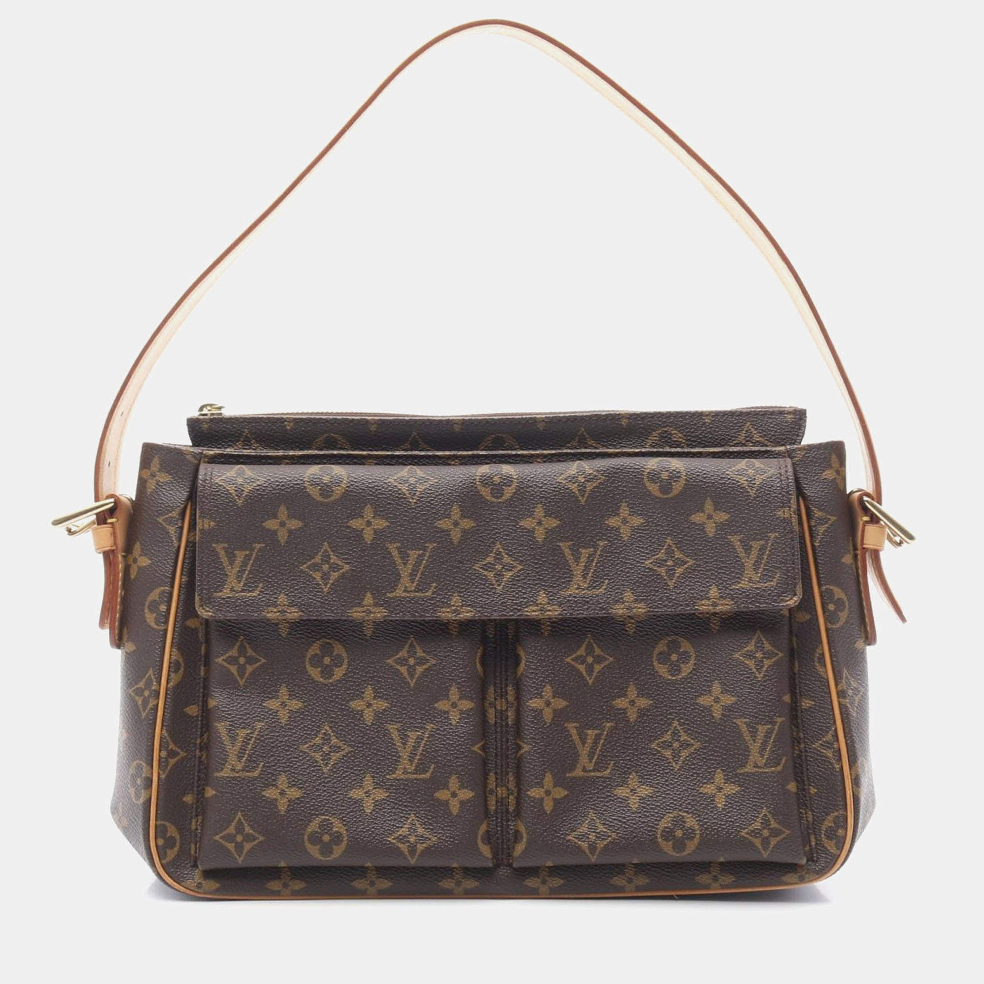 Louis Vuitton Vivacite GM Brown Monogram Canvas Shoulder Bag
