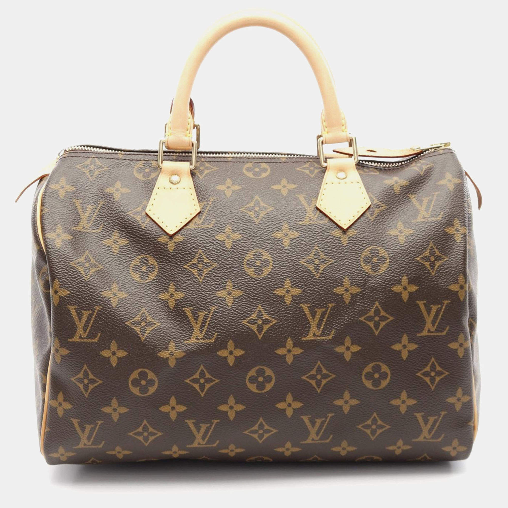 Louis Vuitton Speedy 30 Brown Monogram Canvas Top Handle Bag