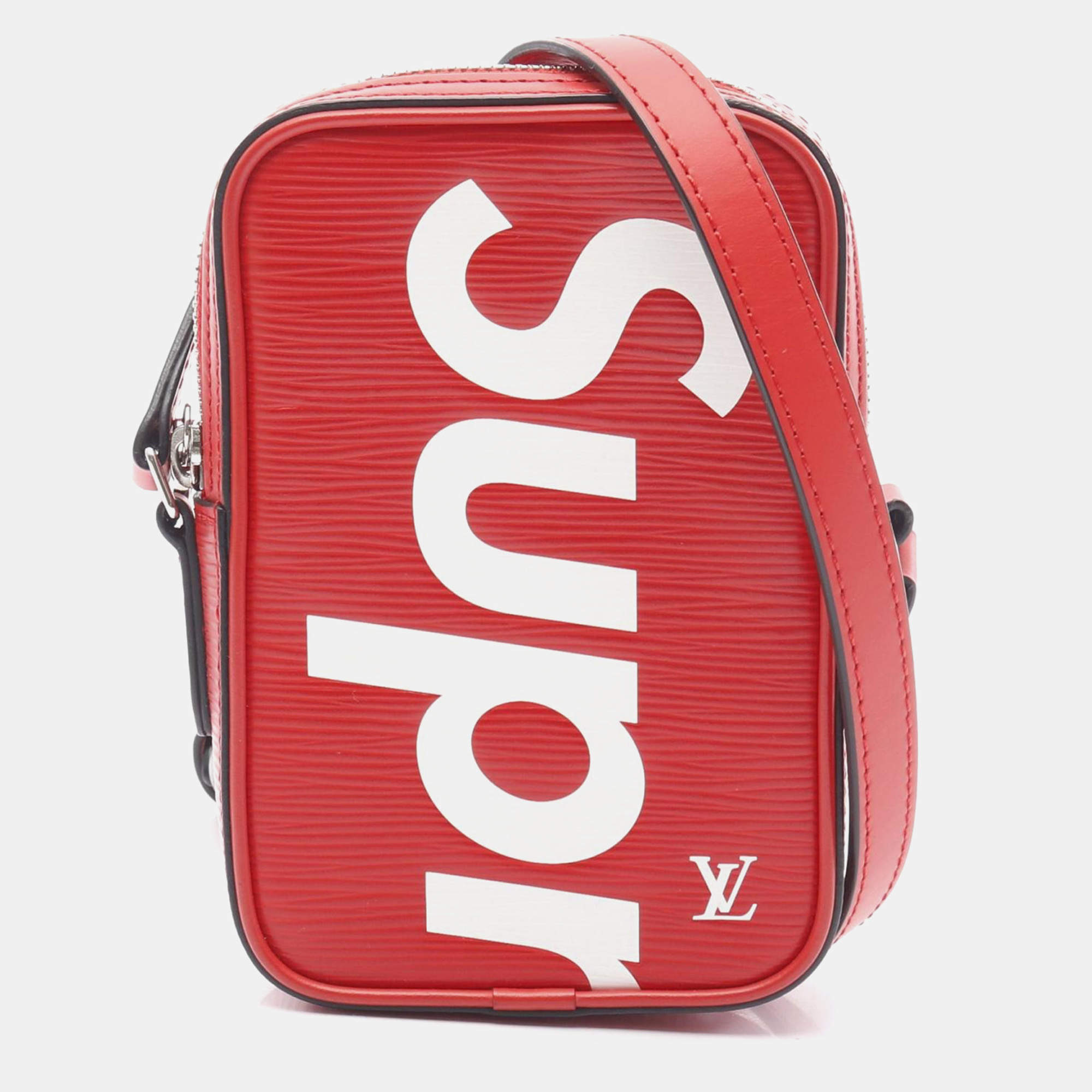 Pre Owned Louis Vuitton Danube PPM Red/White Epi Leather Shoulder Bag