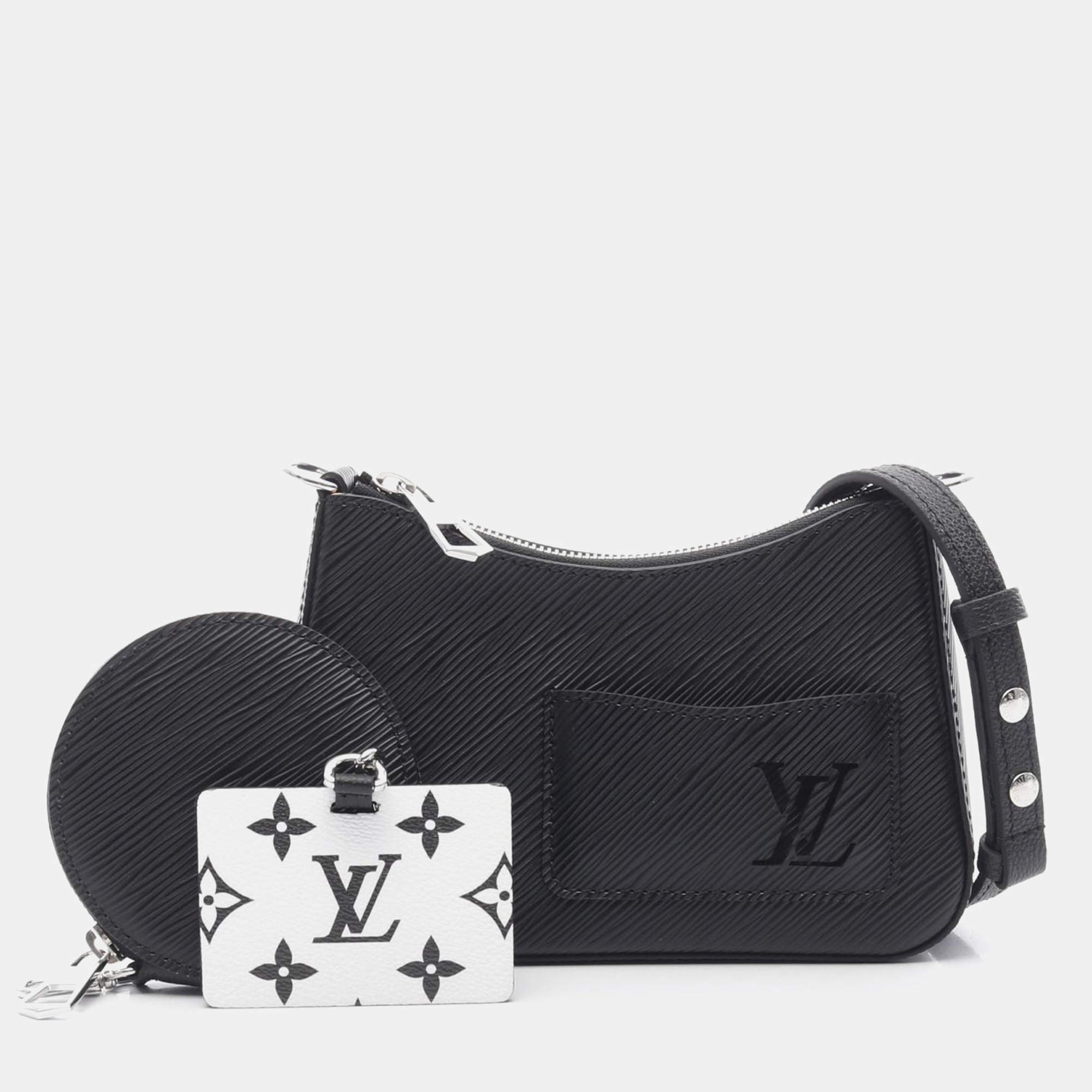 Pre Owned Louis Vuitton Marellini Black Epi Leather Top Handle Bag