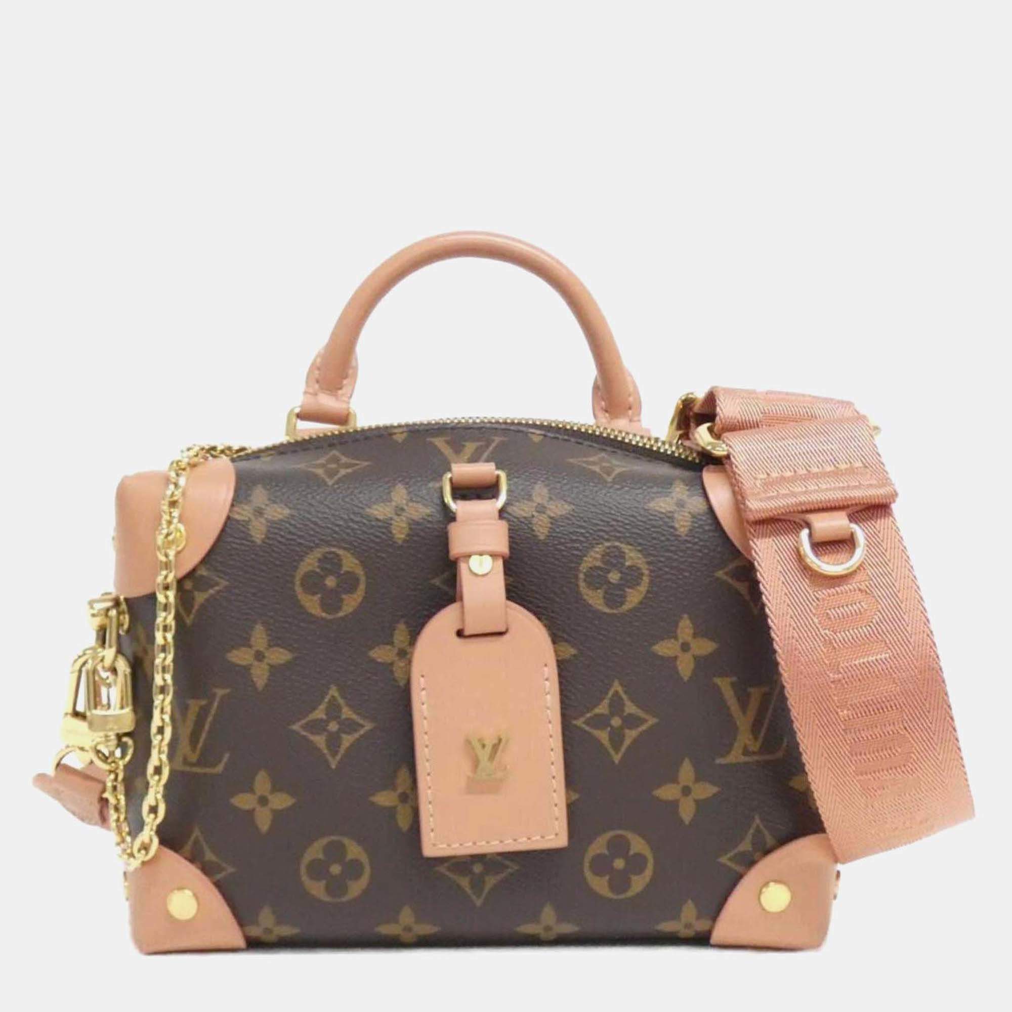 Pre Owned Louis Vuitton Petite Malle Souple Monogram Canvas Handbag