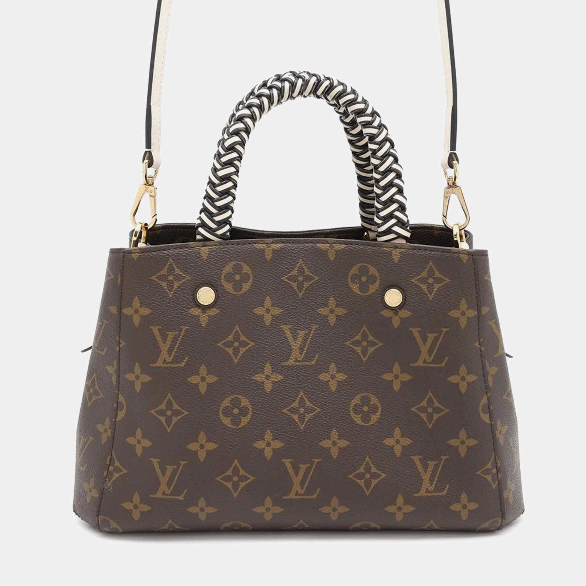Pre Owned Louis Vuitton Montaigne BB Monogram Handbag