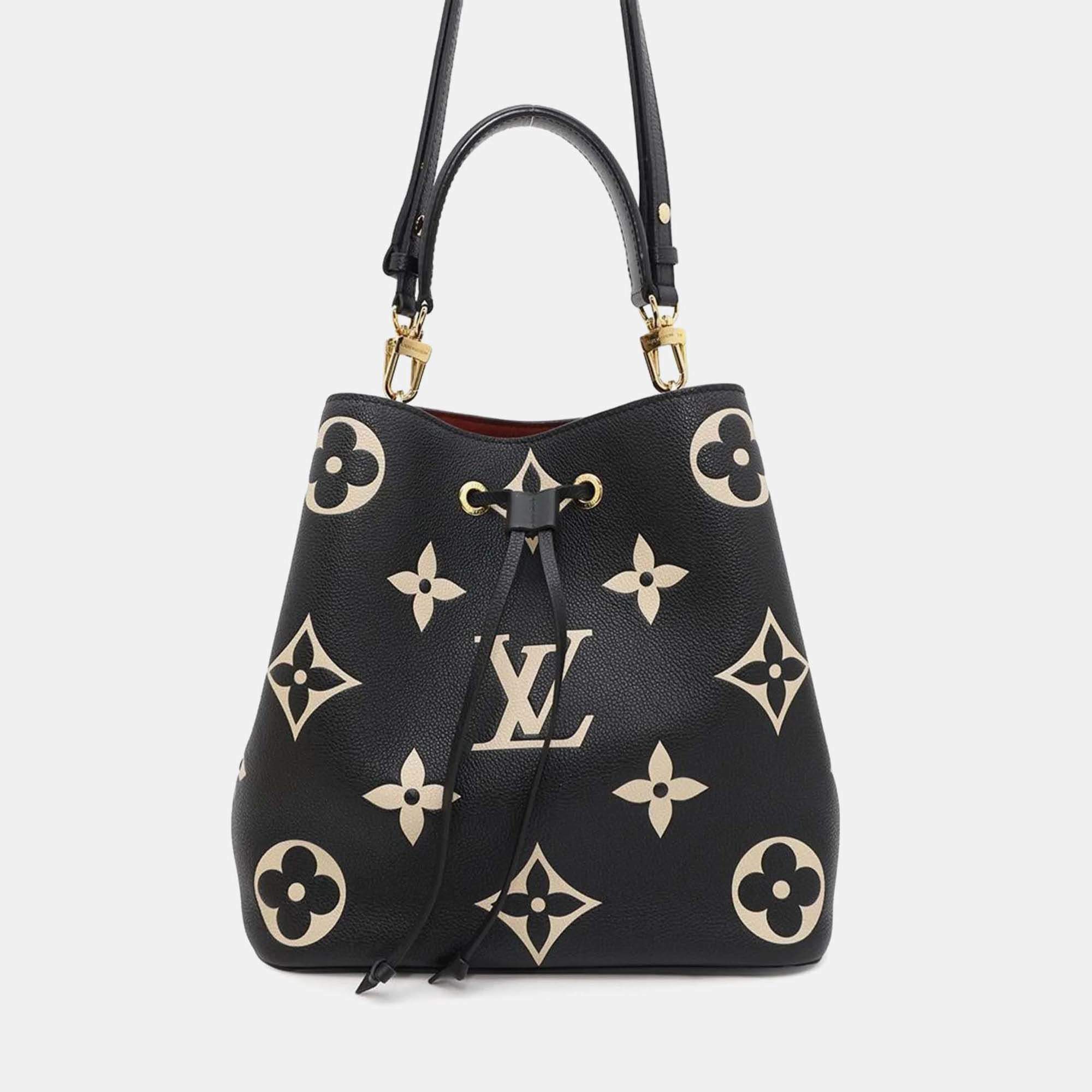 Louis Vuitton Neonoe MM Black Bicolor Monogram Empreinte Shoulder Bag