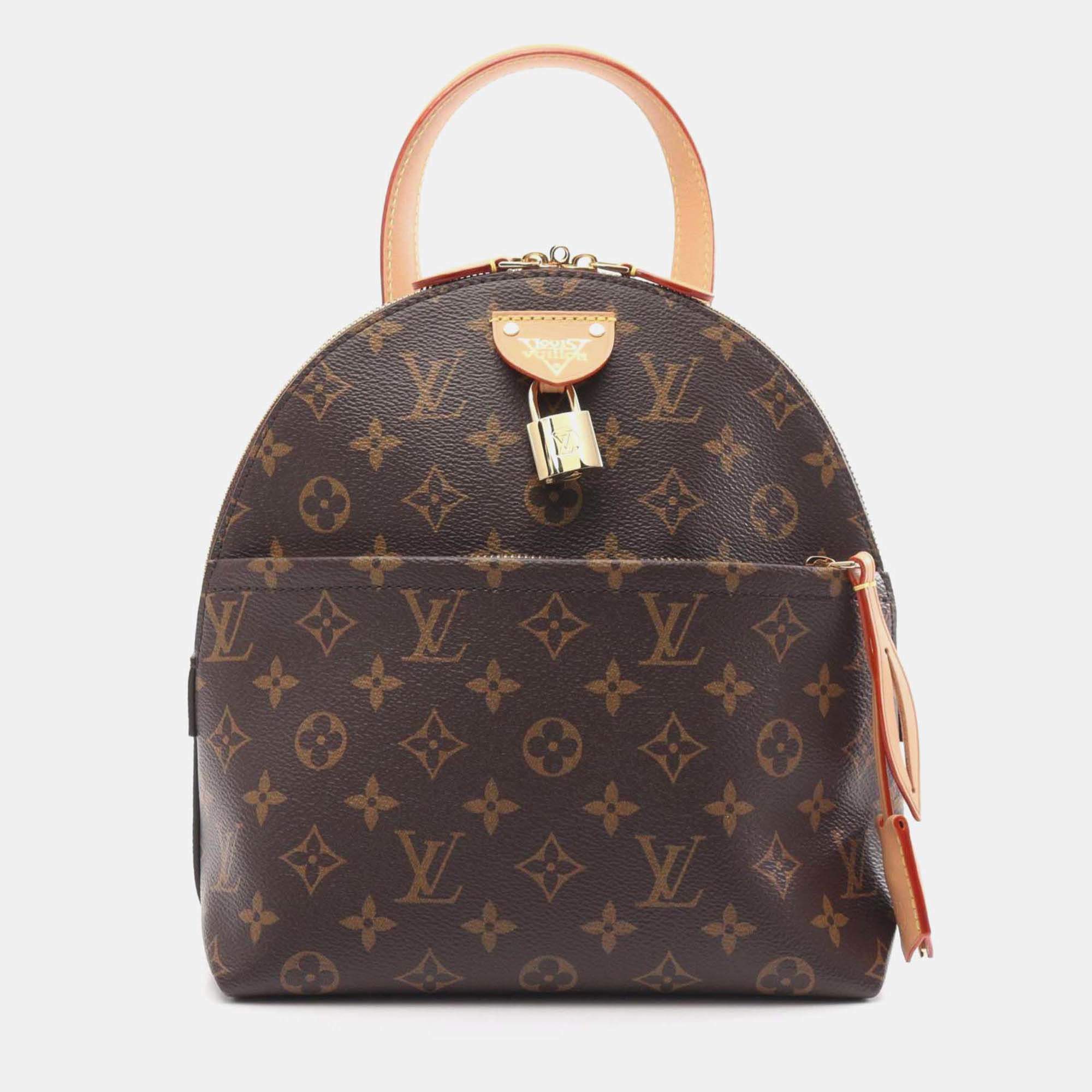 Louis Vuitton Moon Brown Coated Canvas Leather Backpack