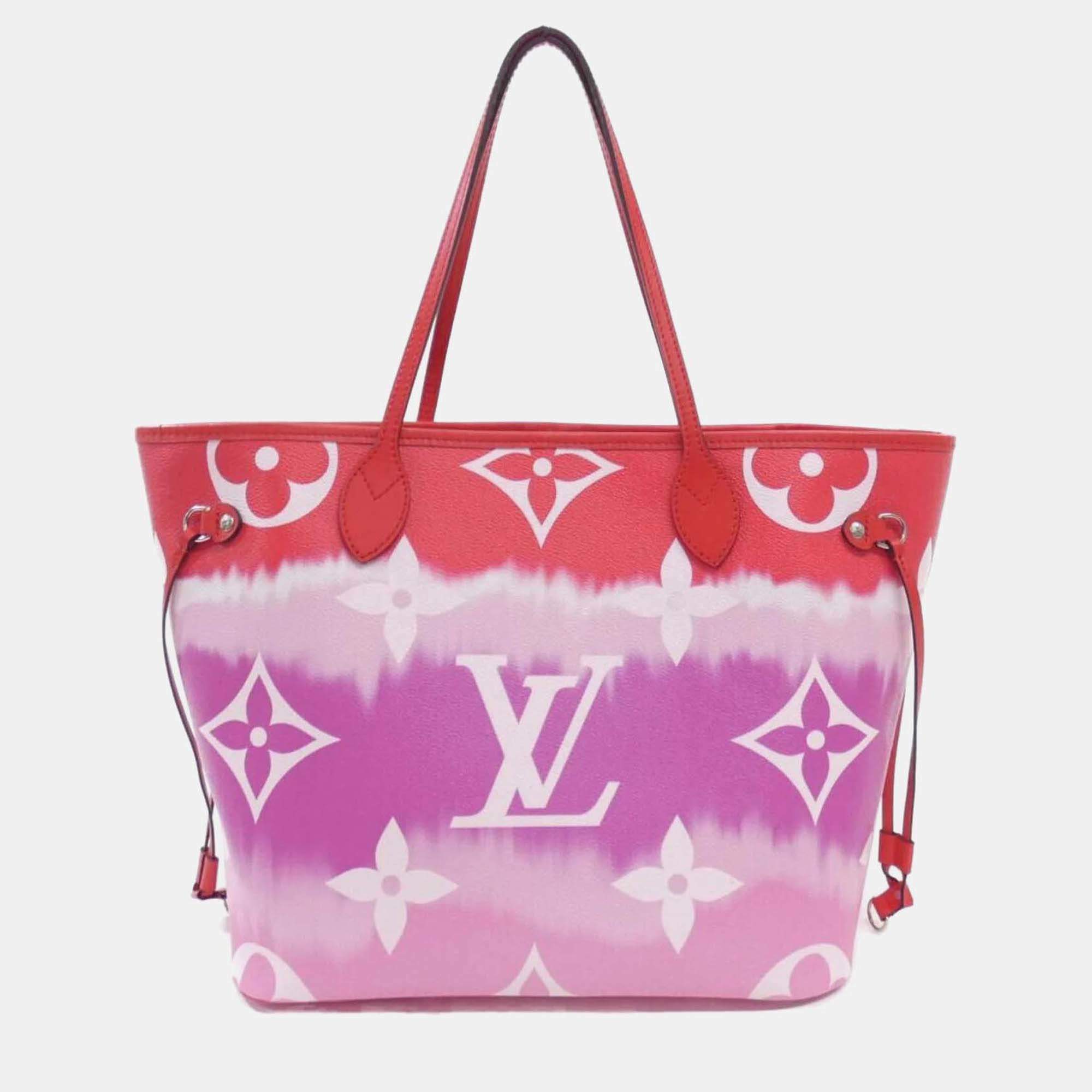 Pre Owned Louis Vuitton Neverfull MM Escale Rouge Tote Bag