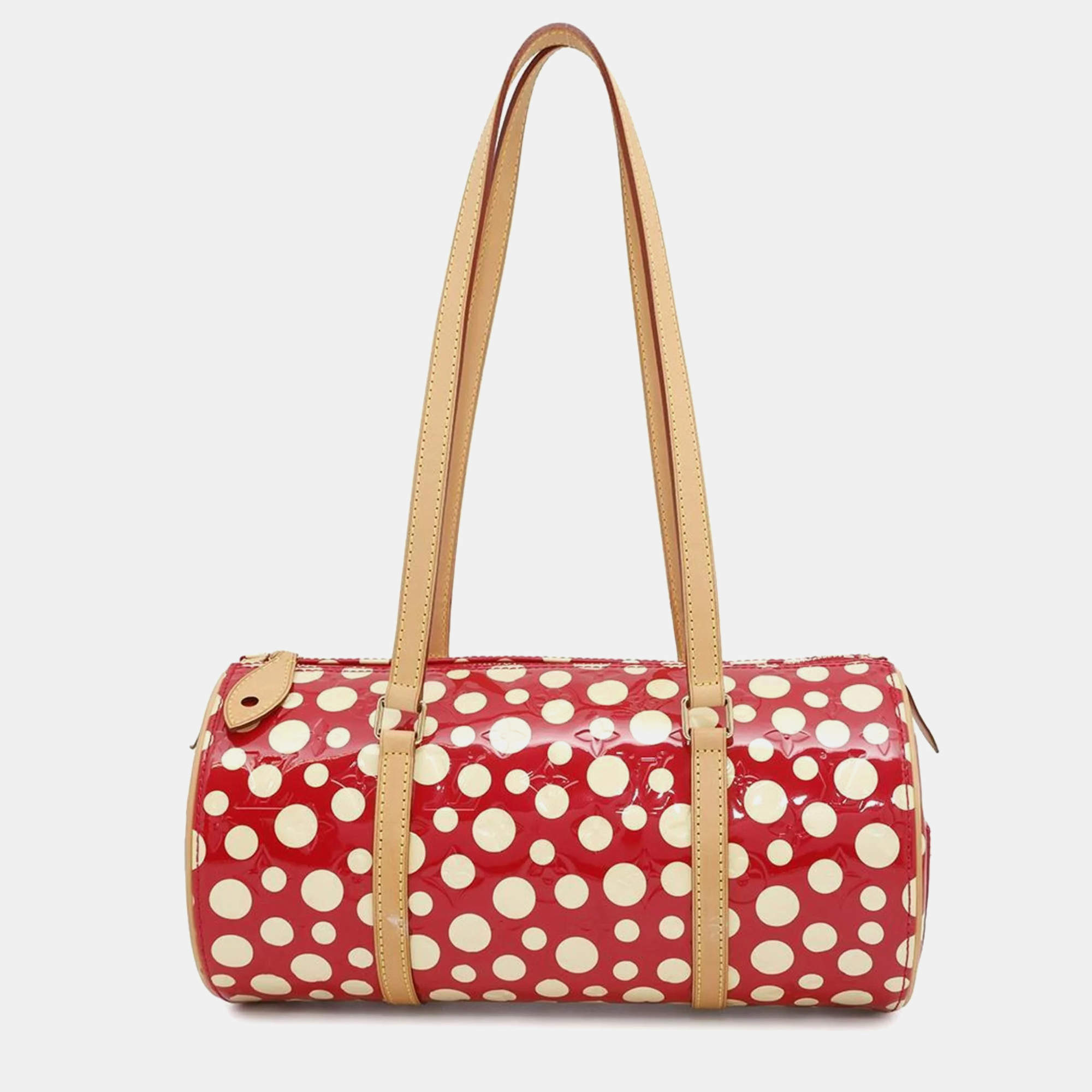 Louis Vuitton Papillon Infinity Dot Yayoi Kusama Rouge Monogram Vernis Shoulder Bag