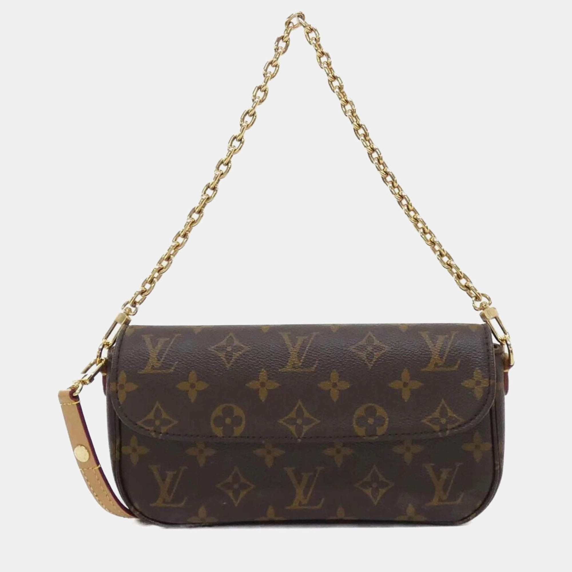 Louis Vuitton Monogram Wallet On Chain Brown Shoulder Bag