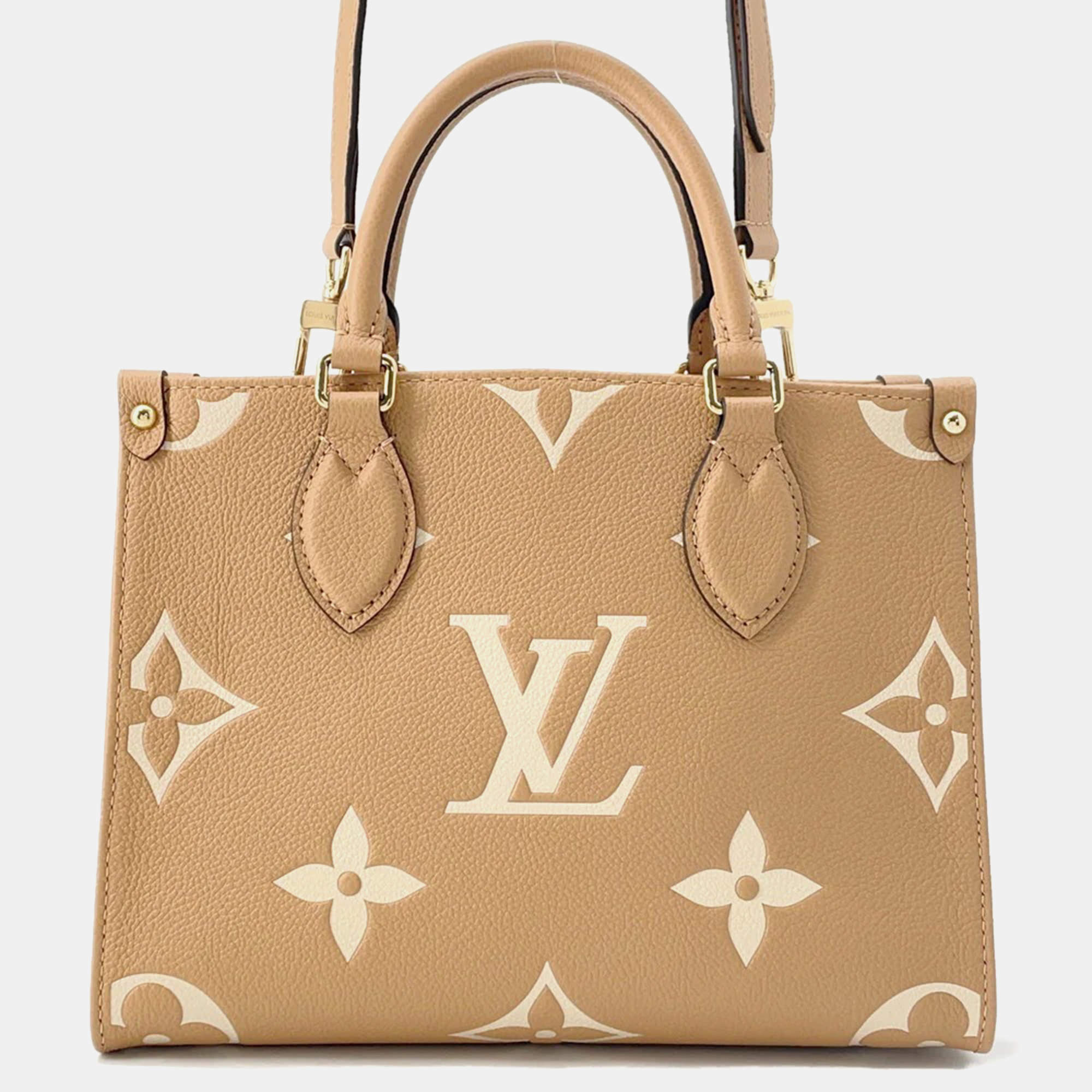 Louis Vuitton Onthego PM Arizona/Claim Bicolor Monogram Empreinte Leather Tote Bag