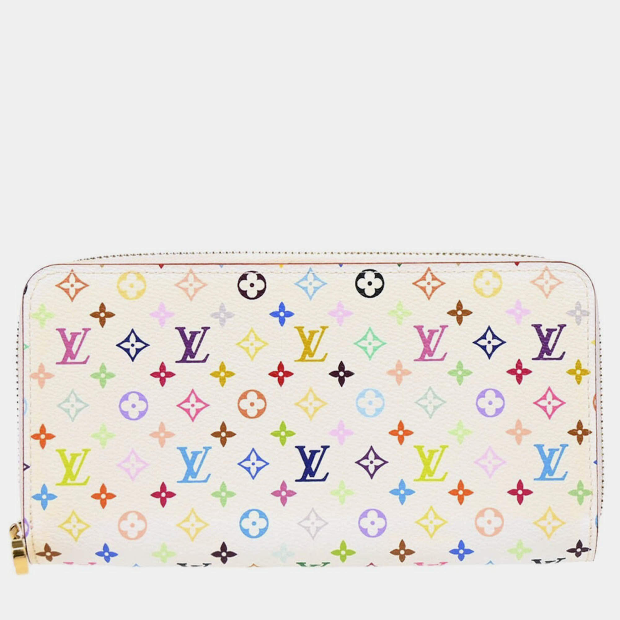 Louis Vuitton White/Multicolor Zippy Wallet