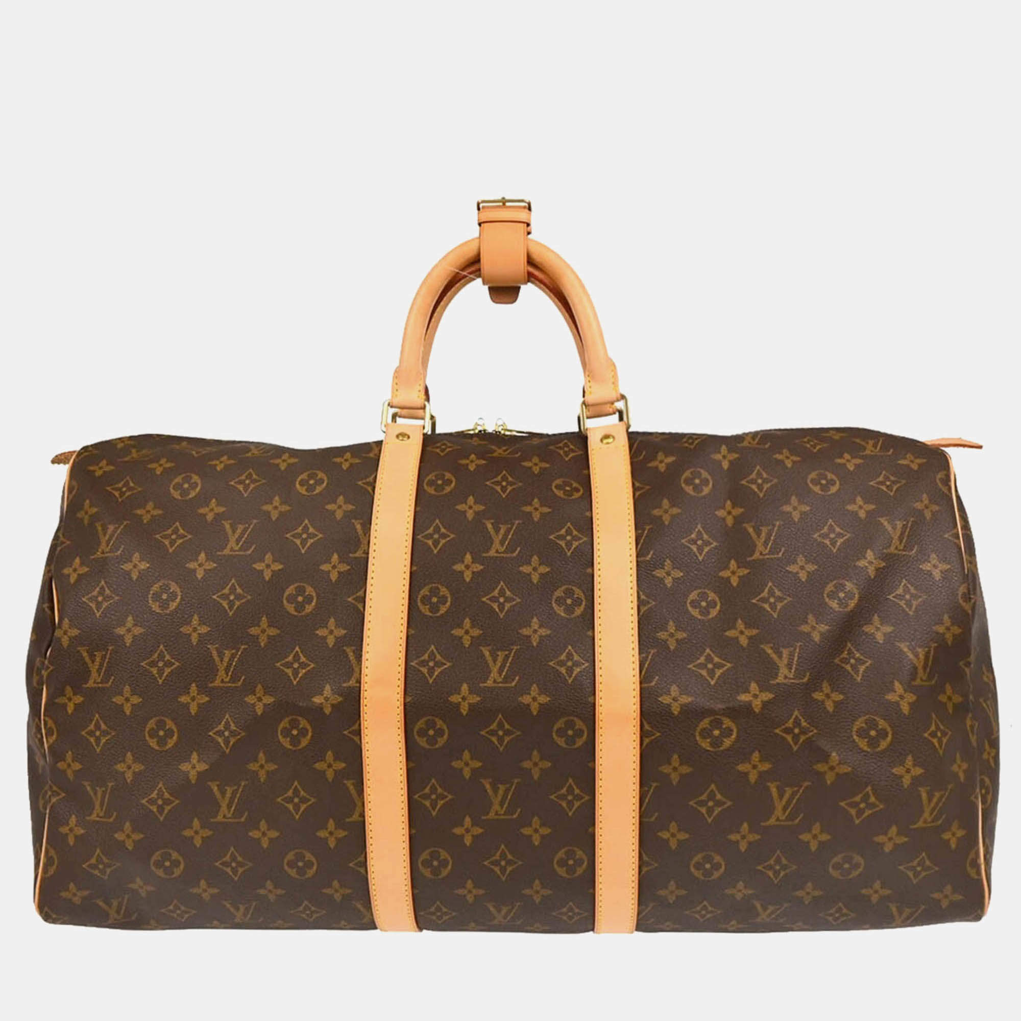Louis Vuitton Keepall 55 Brown Monogram Canvas Travel Bag