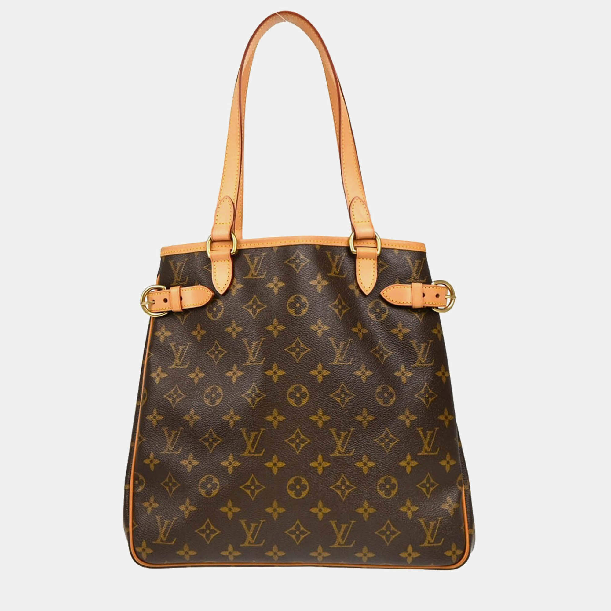 Pre Owned Louis Vuitton Batignolles Brown Monogram Vertical Tote Bag