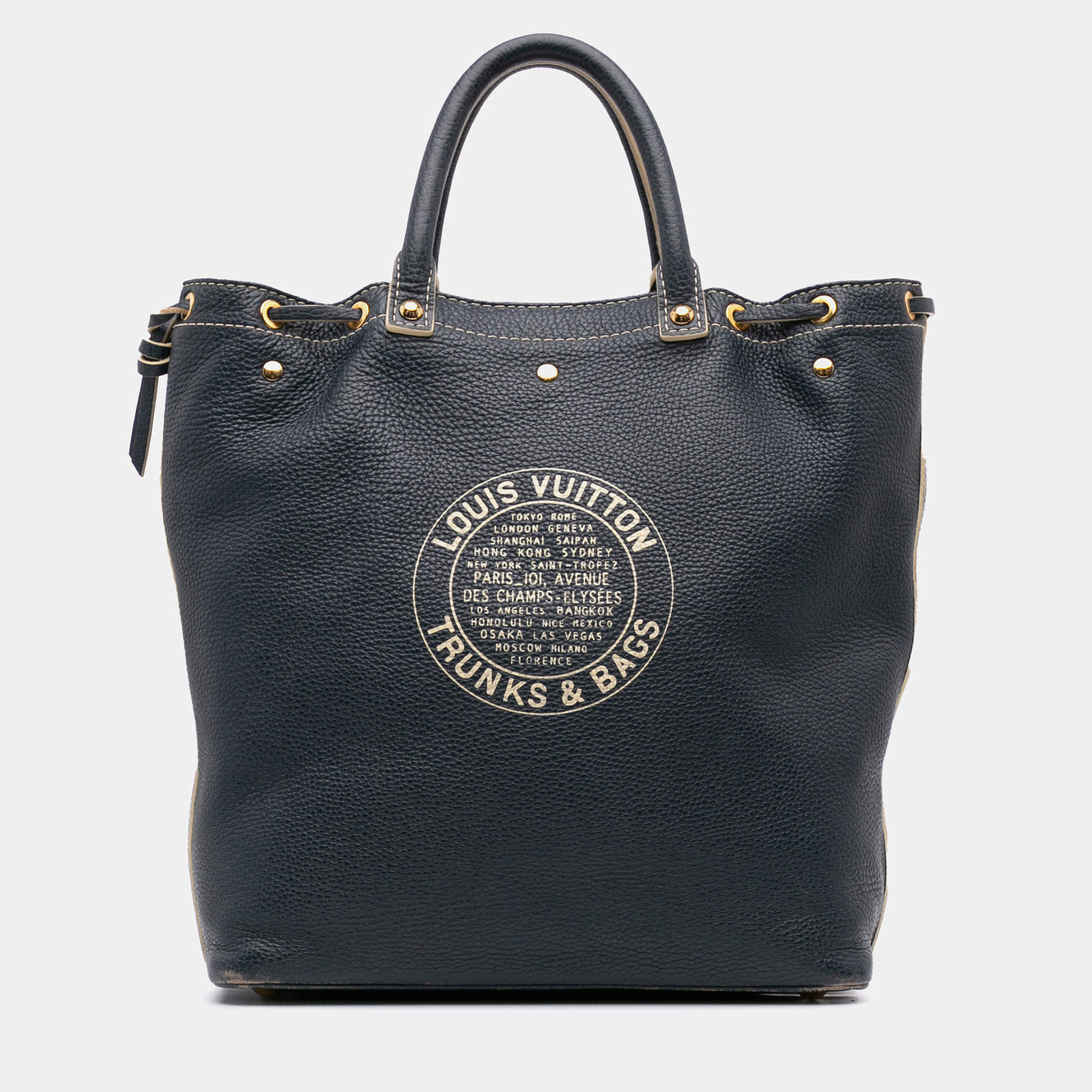 Louis Vuitton Navy Blue Tobago Trunks and Bags Shoe Bag