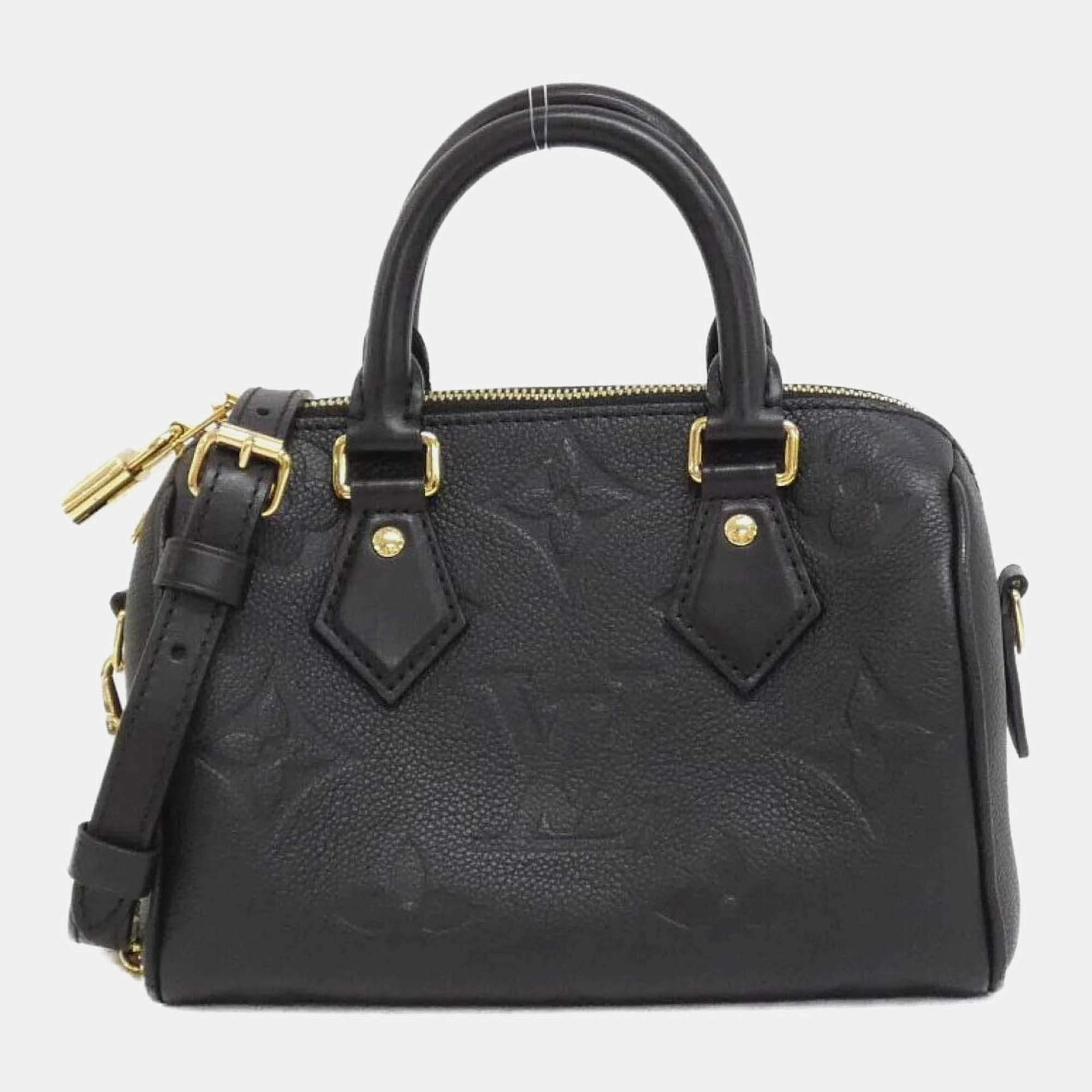 Louis Vuitton Monogram Empreinte Speedy Bandouliere 20Cm Boston Bag