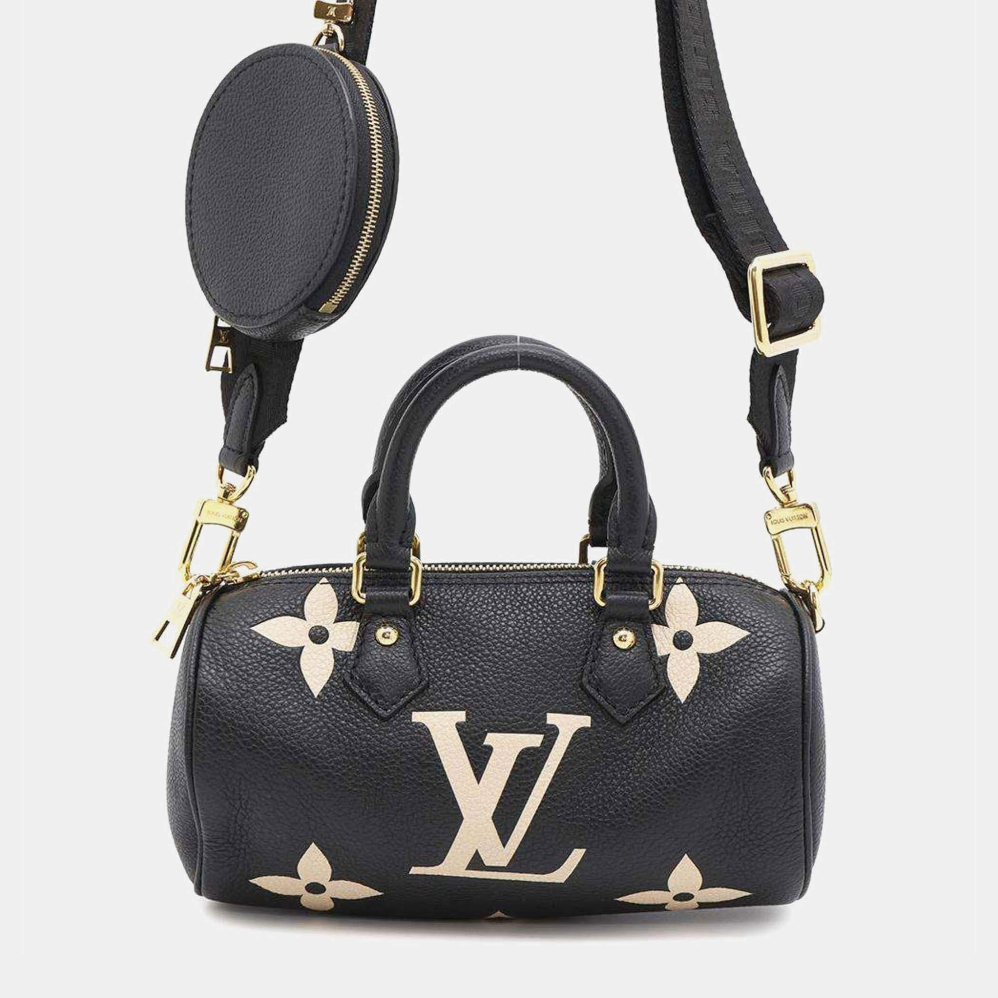Louis Vuitton Handbag Bicolor Monogram Empreinte Papillon Bb Shoulder Bag Black