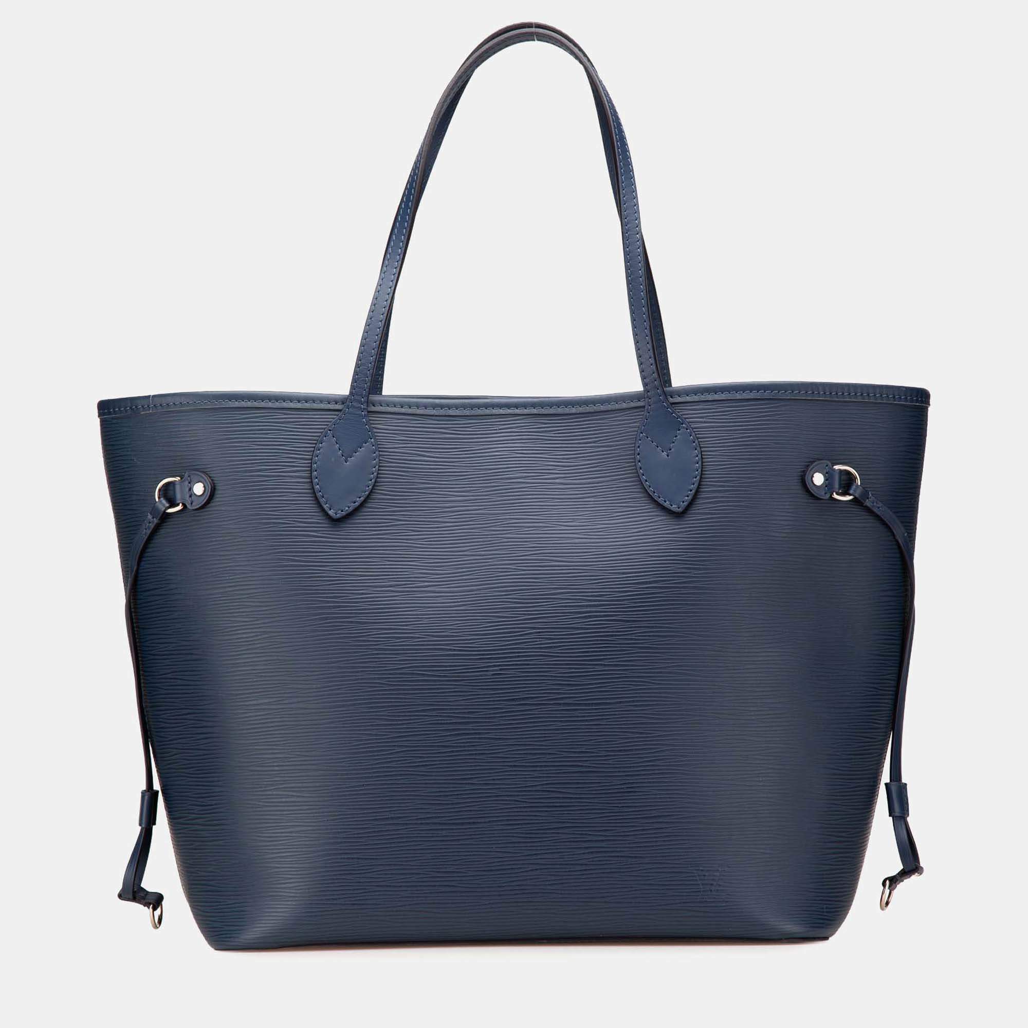 Louis Vuitton Blue Epi Neverfull MM